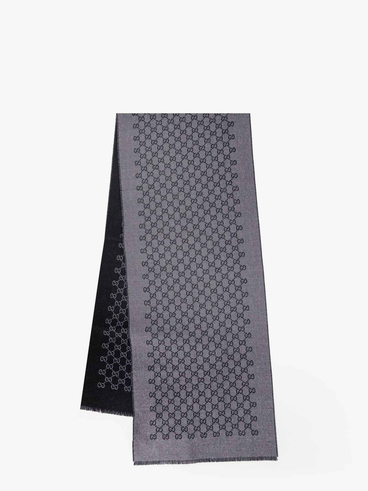 Double wool jacquard scarf with GG motif