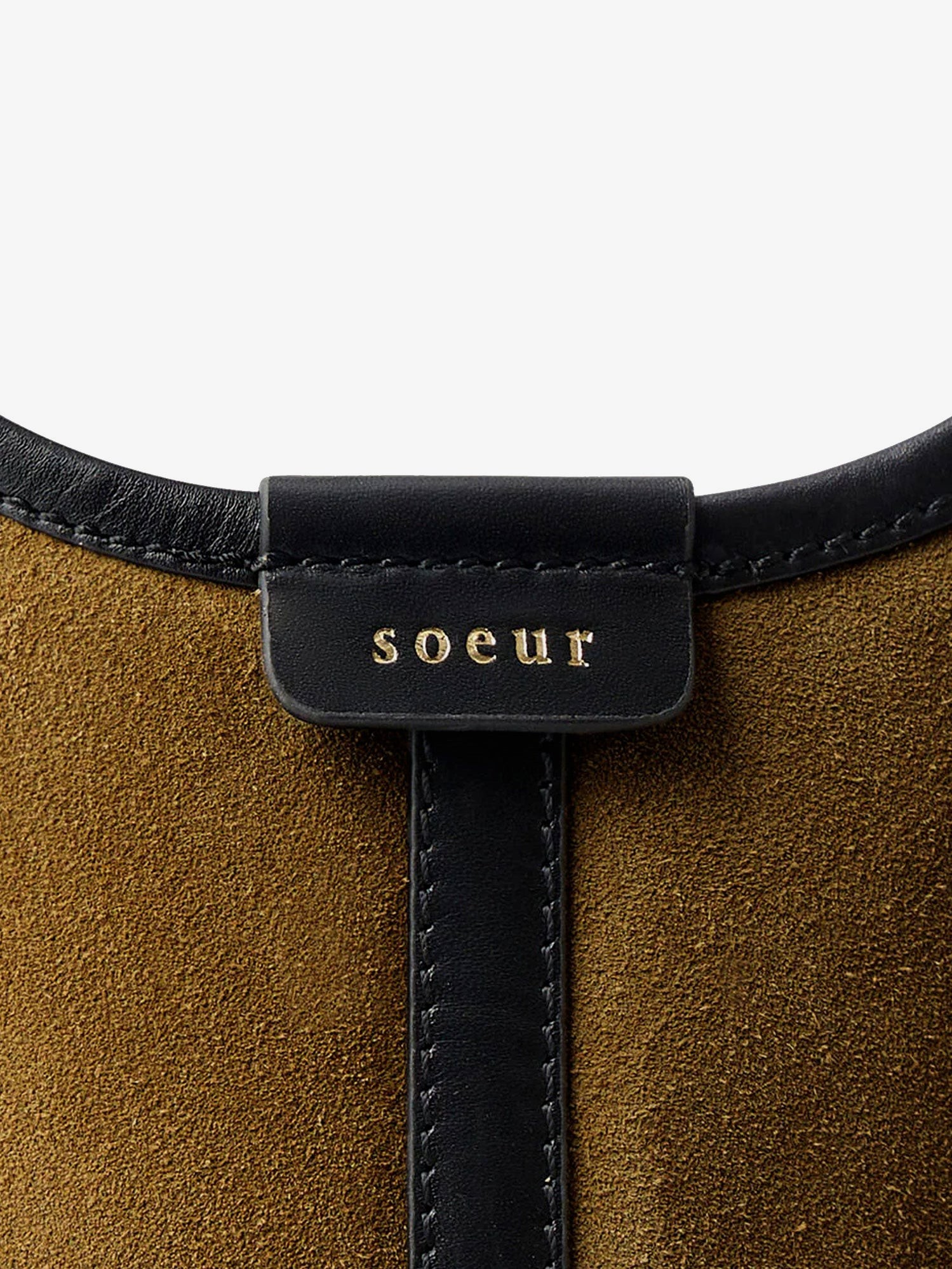 Douce suede and leather shoulder bag - Image 4