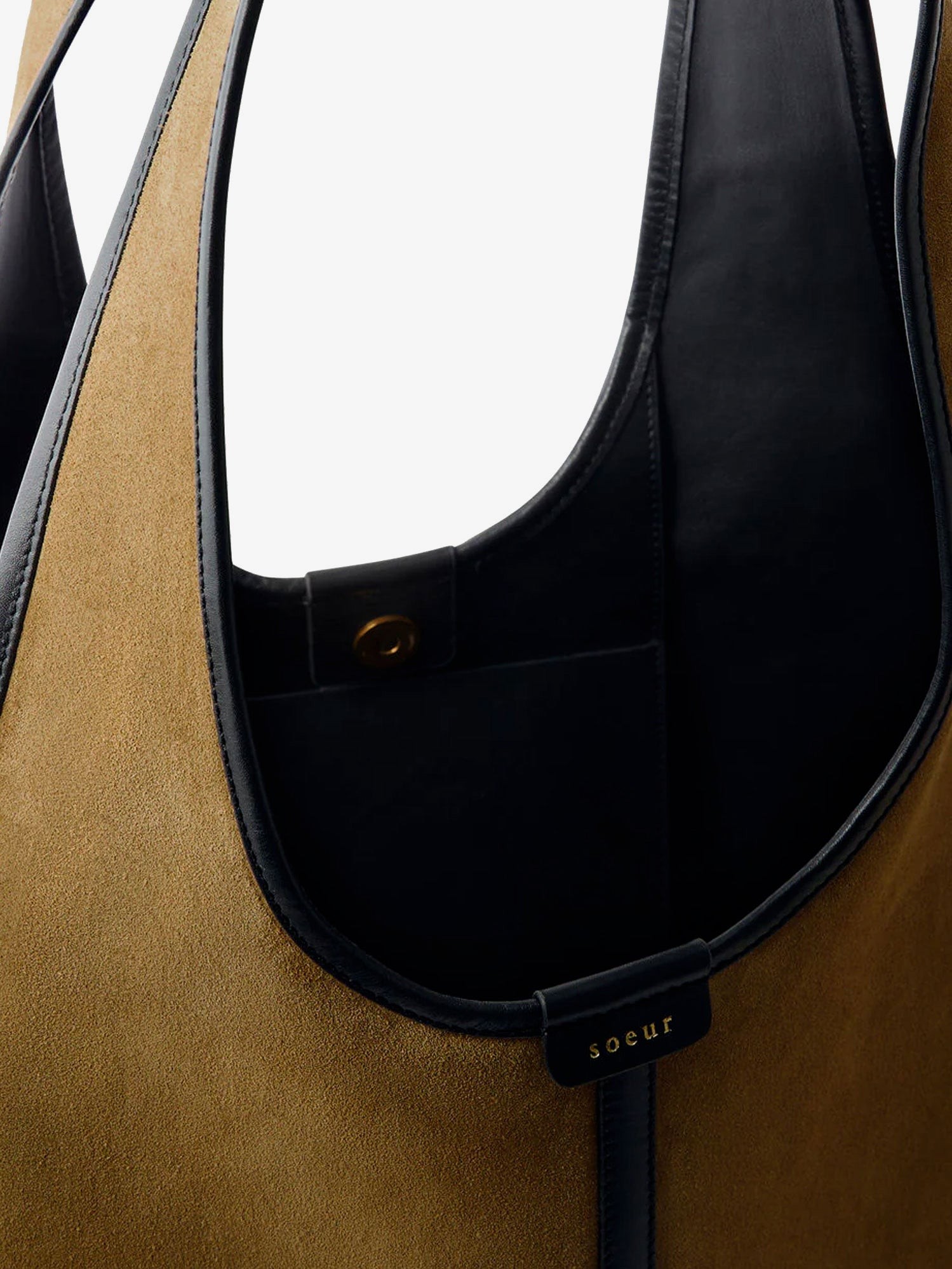 Douce suede and leather shoulder bag - Image 5