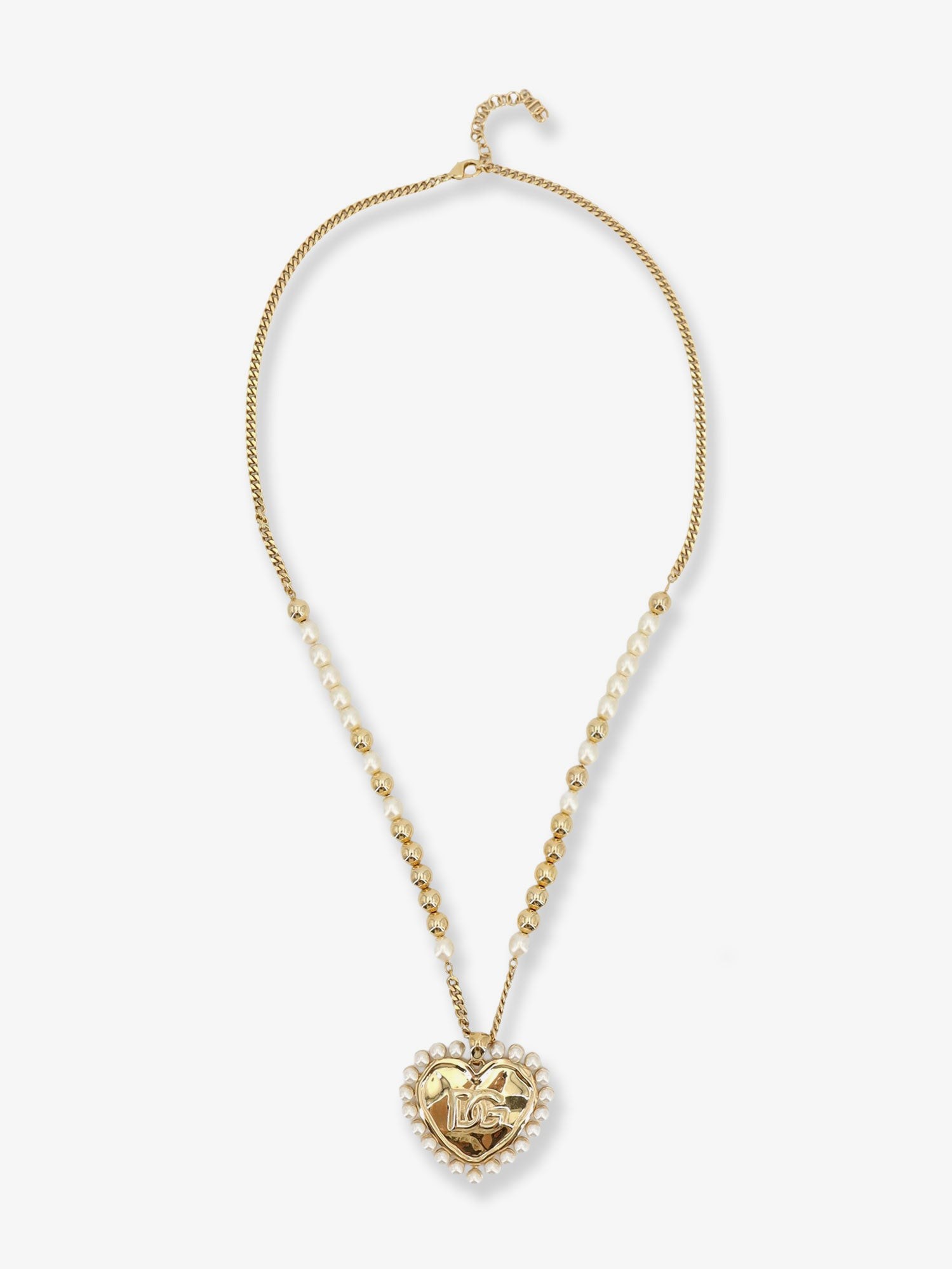 Everyday brass necklace with DG logo