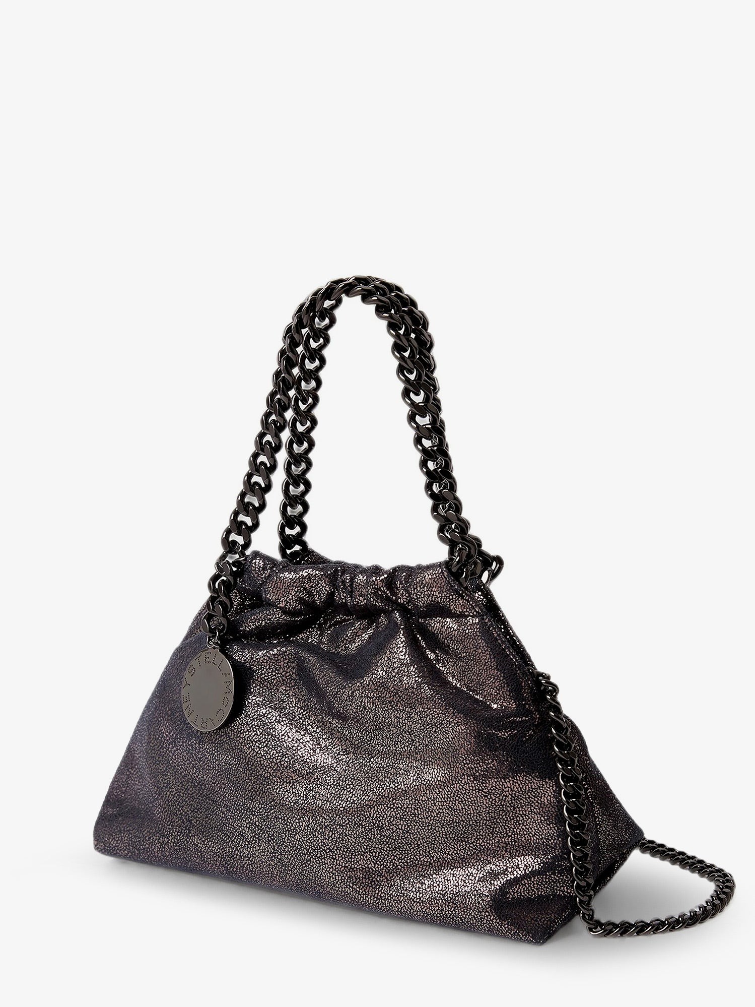 Falabella Eco Shiny Dotted Chamois Fabric Shoulder Bag - Image 3