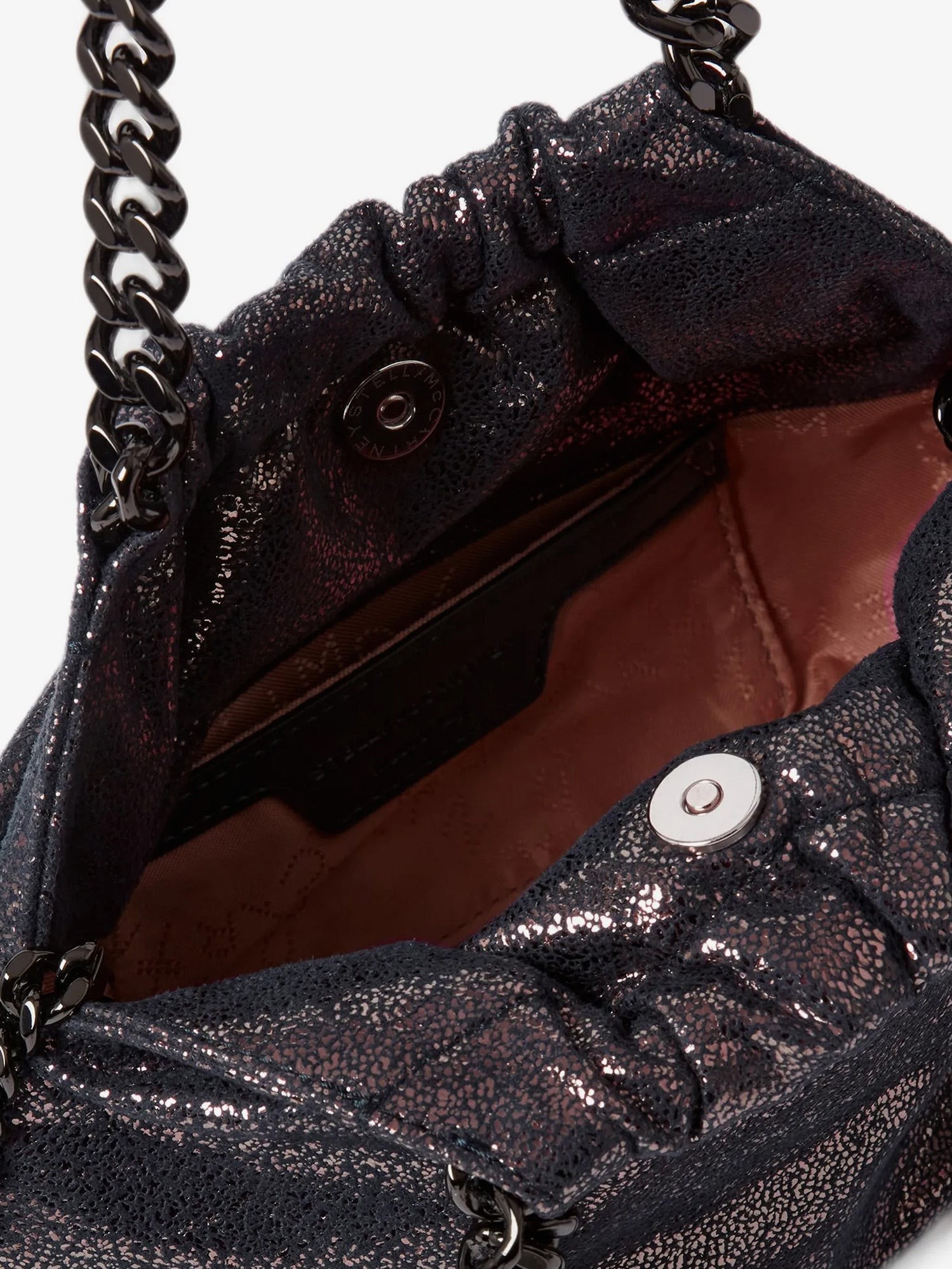 Falabella Eco Shiny Dotted Chamois Fabric Shoulder Bag - Image 4