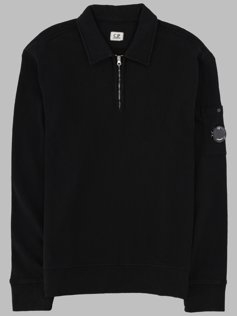 FELPA CON COLLETTO POLO E ZIP