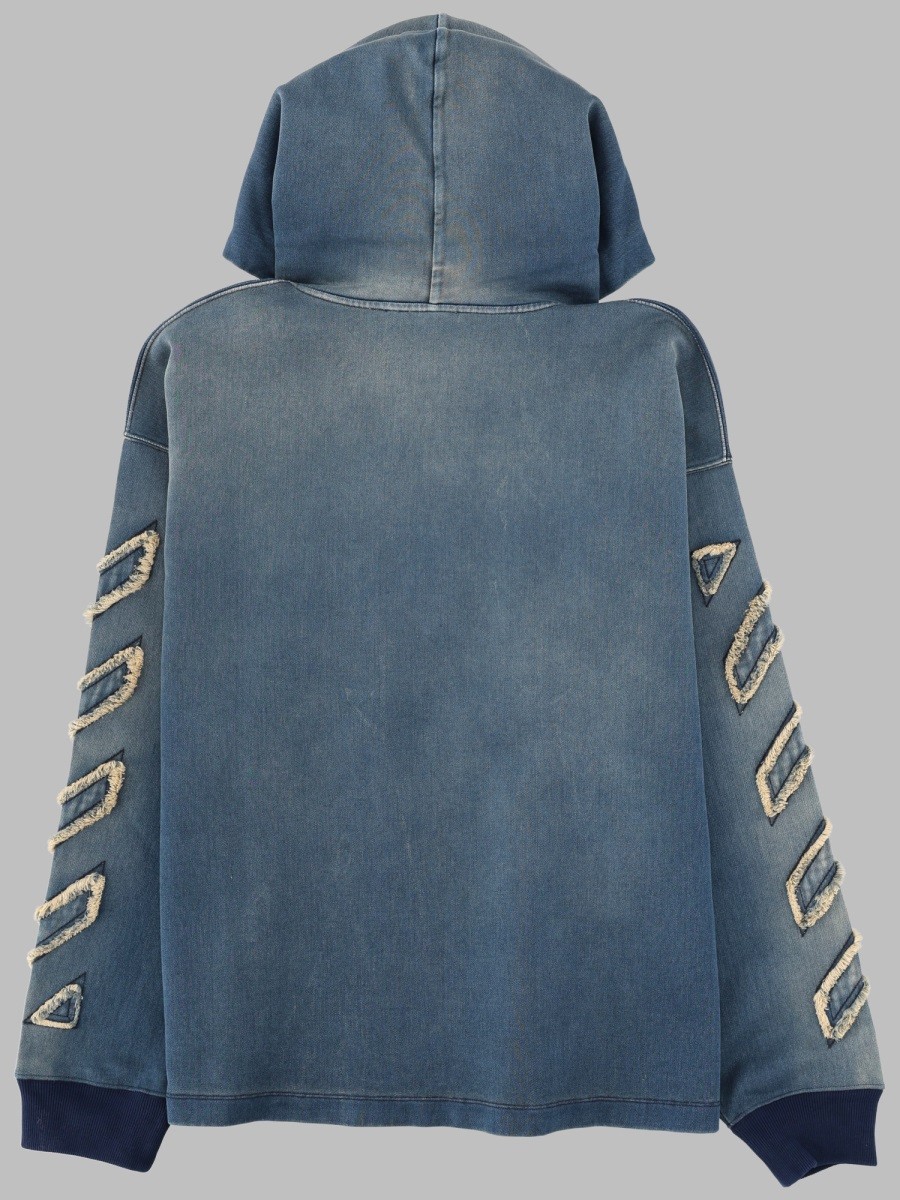 FELPA IN DENIM CON DETTAGLI "DIAG" - Image 2