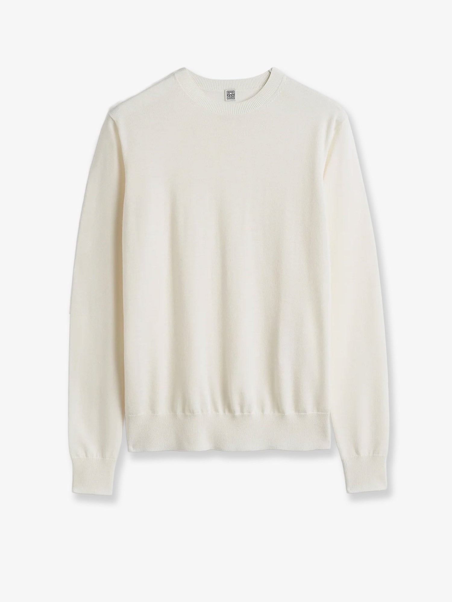 Fine Crew Knit wool and silk blend sweater