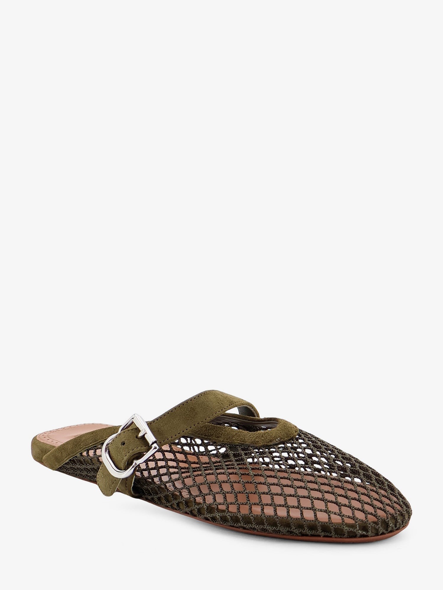 Fishnet mesh and leather sandals - Image 2