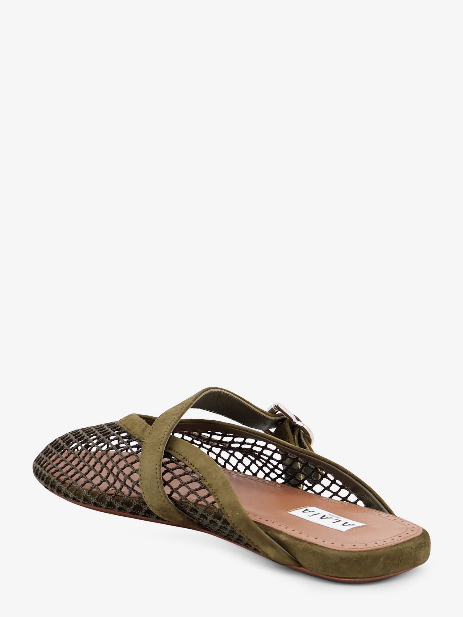 Fishnet mesh and leather sandals - Image 3