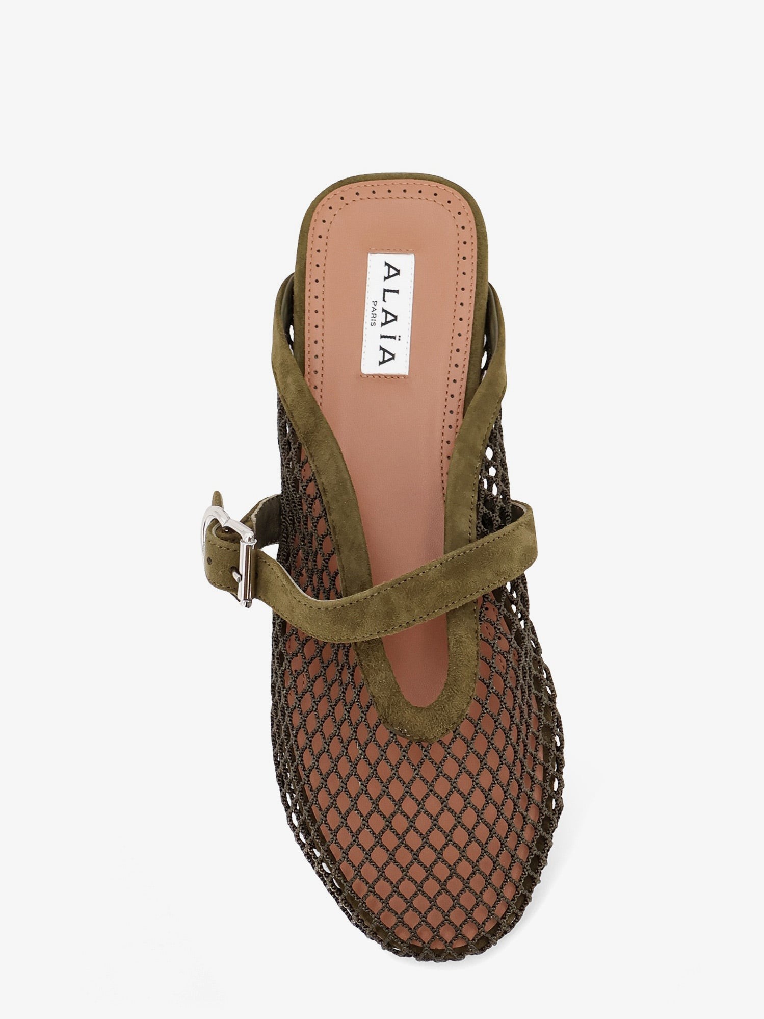 Fishnet mesh and leather sandals - Image 4