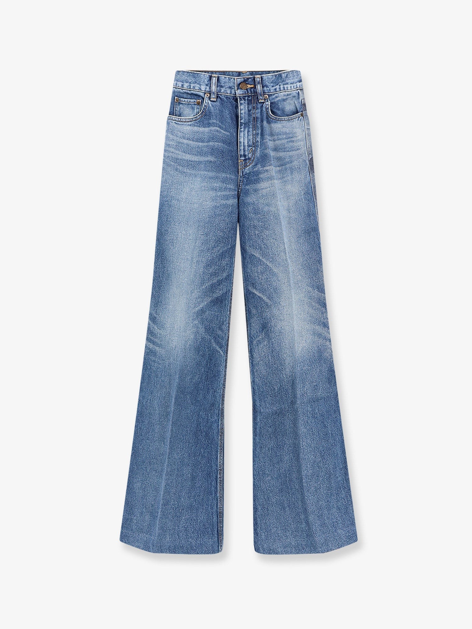 Flared cotton jeans