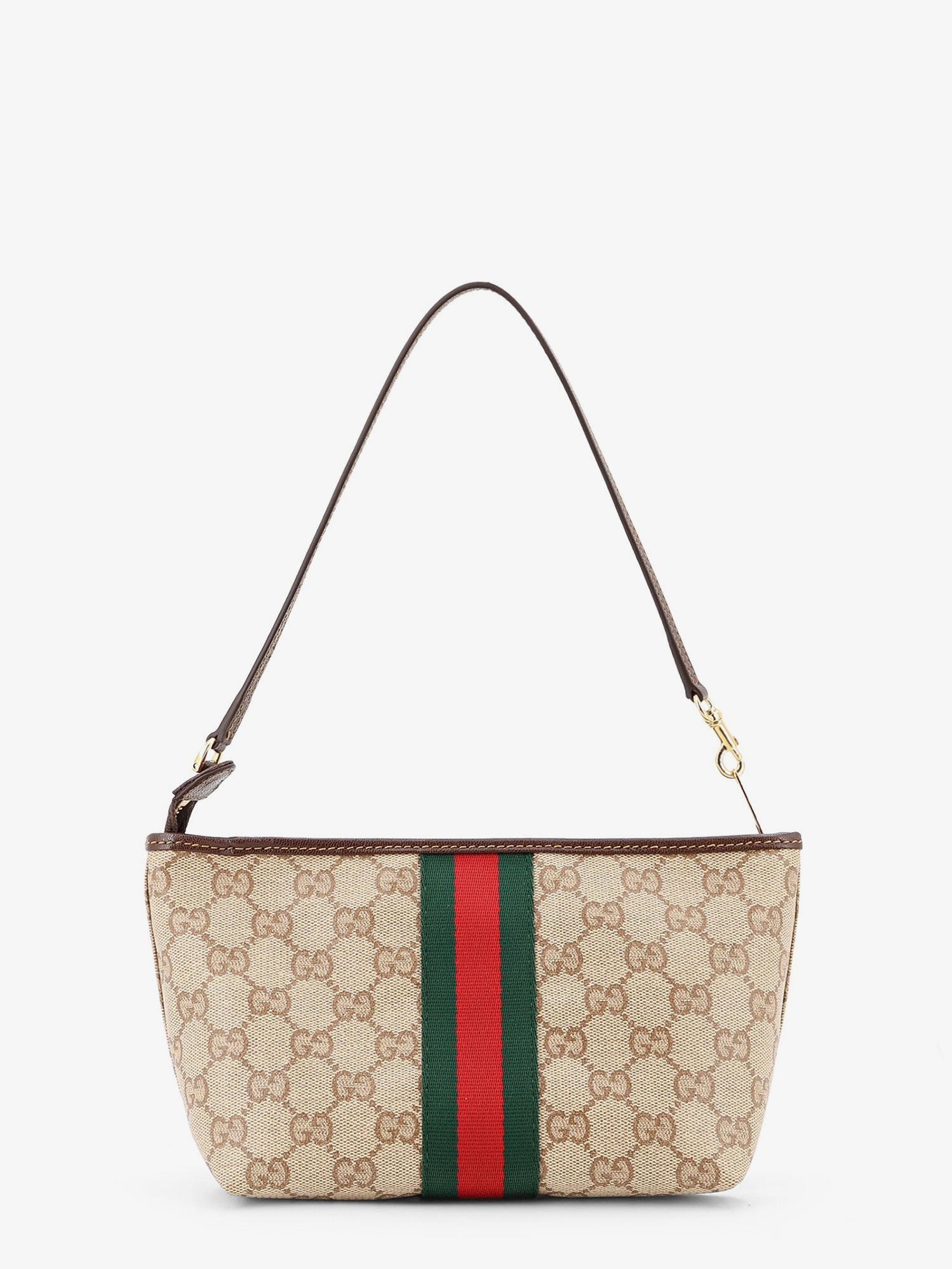 GG fabric clutch with Nastro Web on the front - Image 2