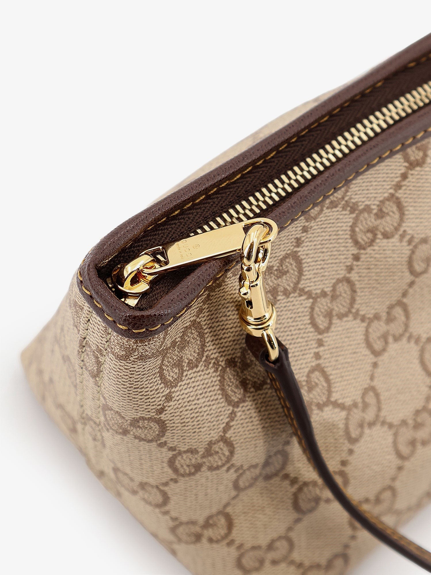GG fabric clutch with Nastro Web on the front - Image 3