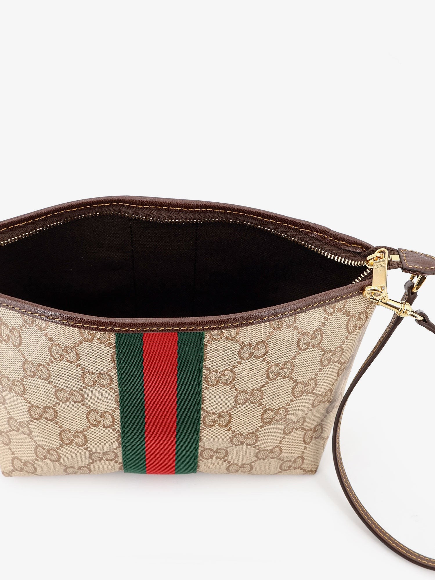 GG fabric clutch with Nastro Web on the front - Image 4