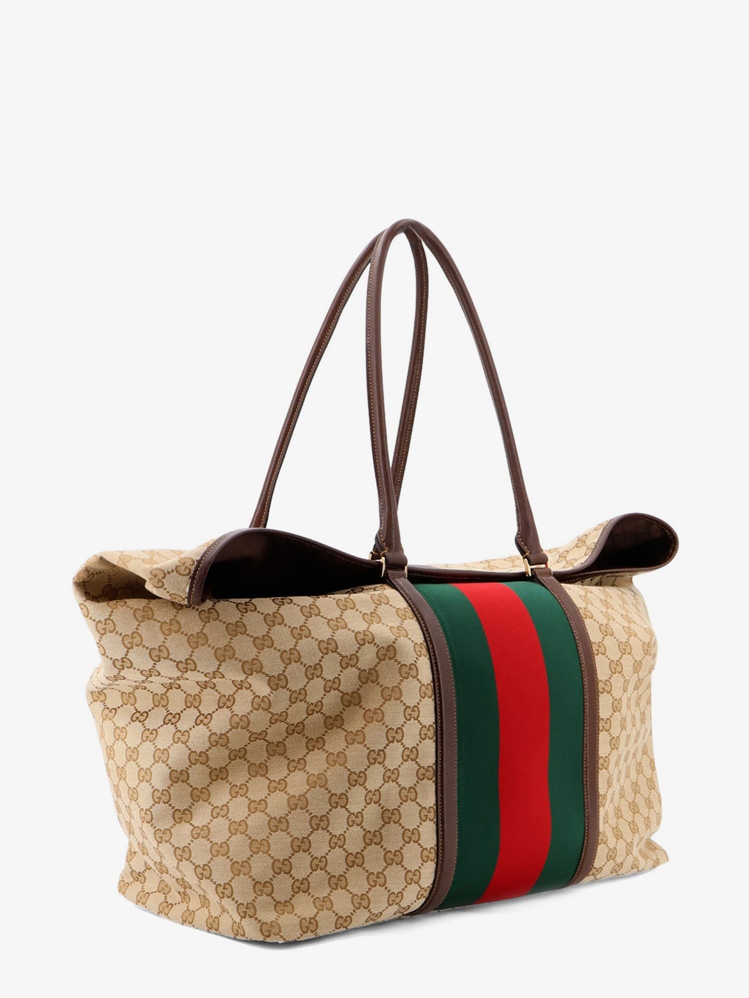 GG fabric travel bag with Web detail on the front - Image 3