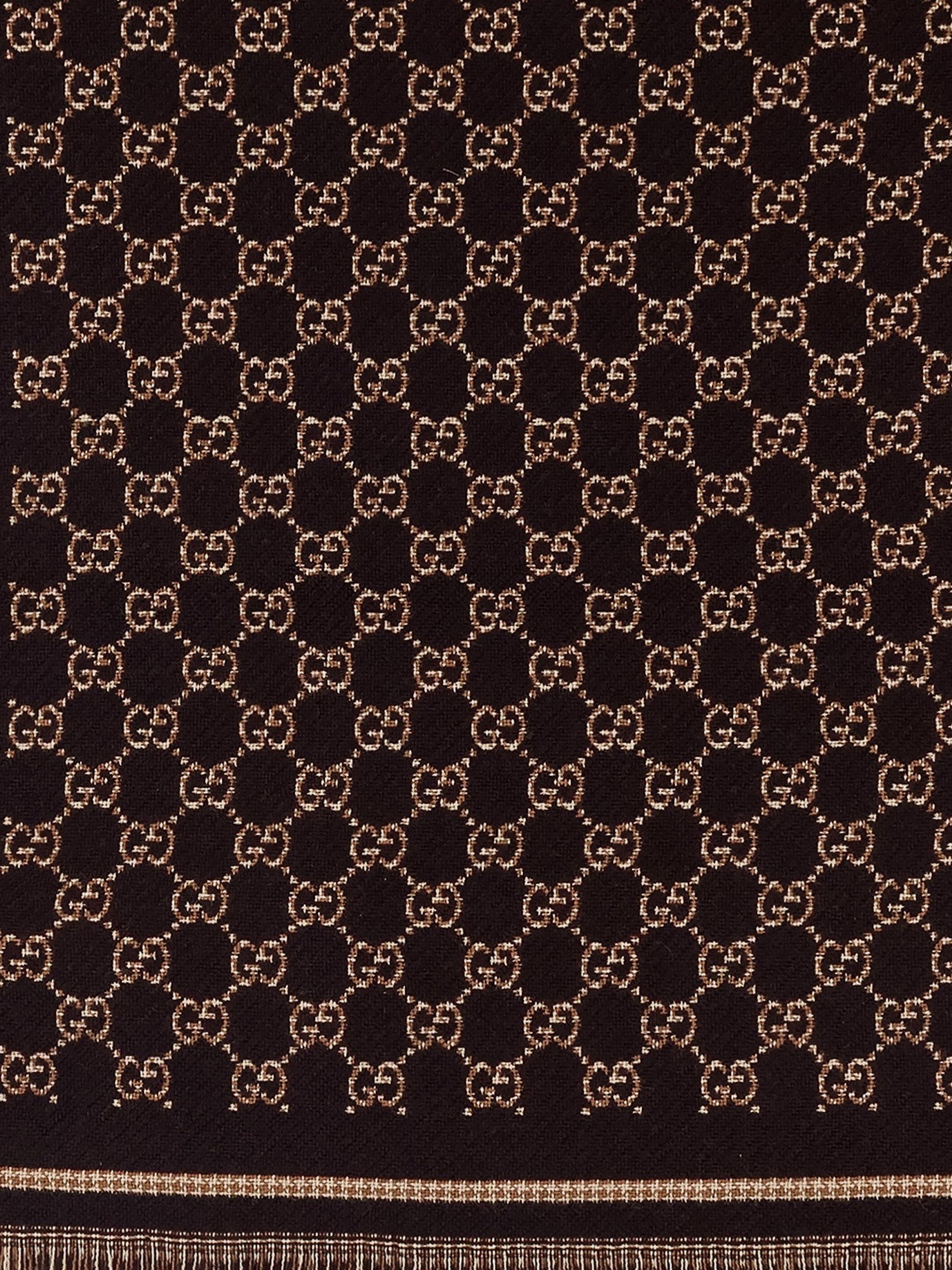GG wool jacquard scarf