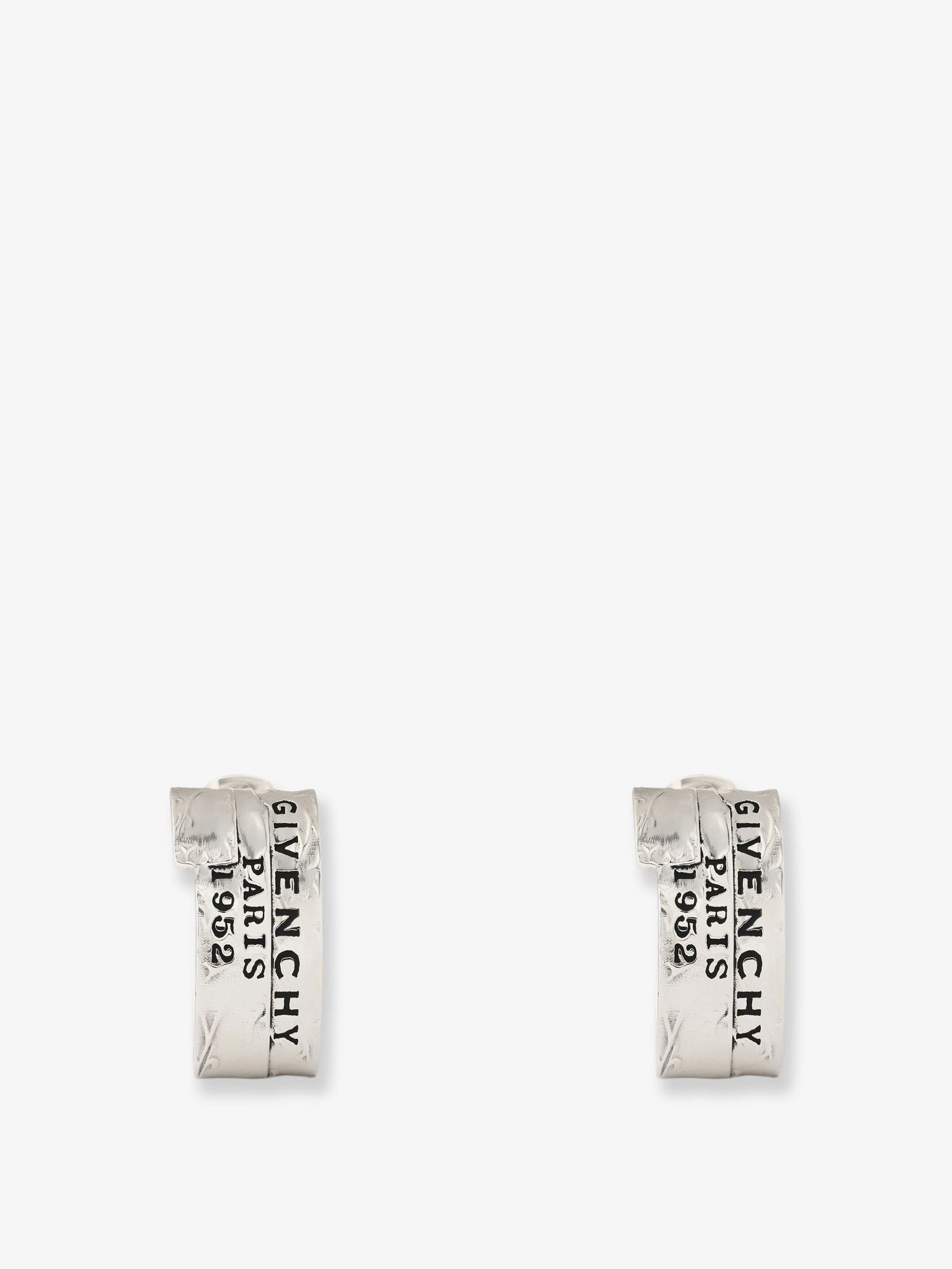 Givenchy Tape earrings in metal and enamel