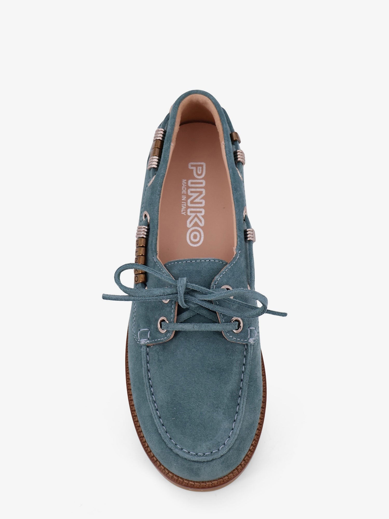 Grace suede loafers with metal lettering logo - Image 5