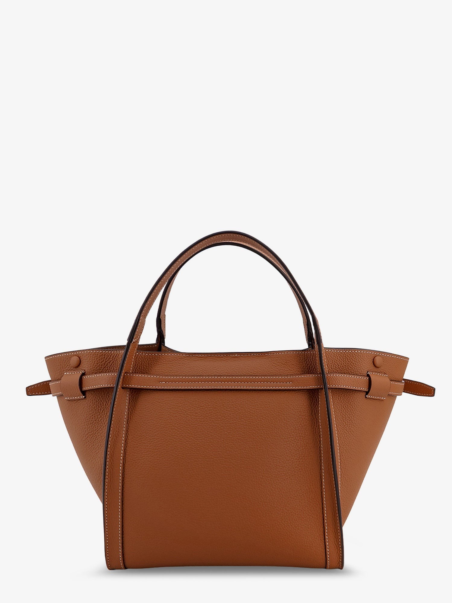 Hammered leather shopping bag - Image 2