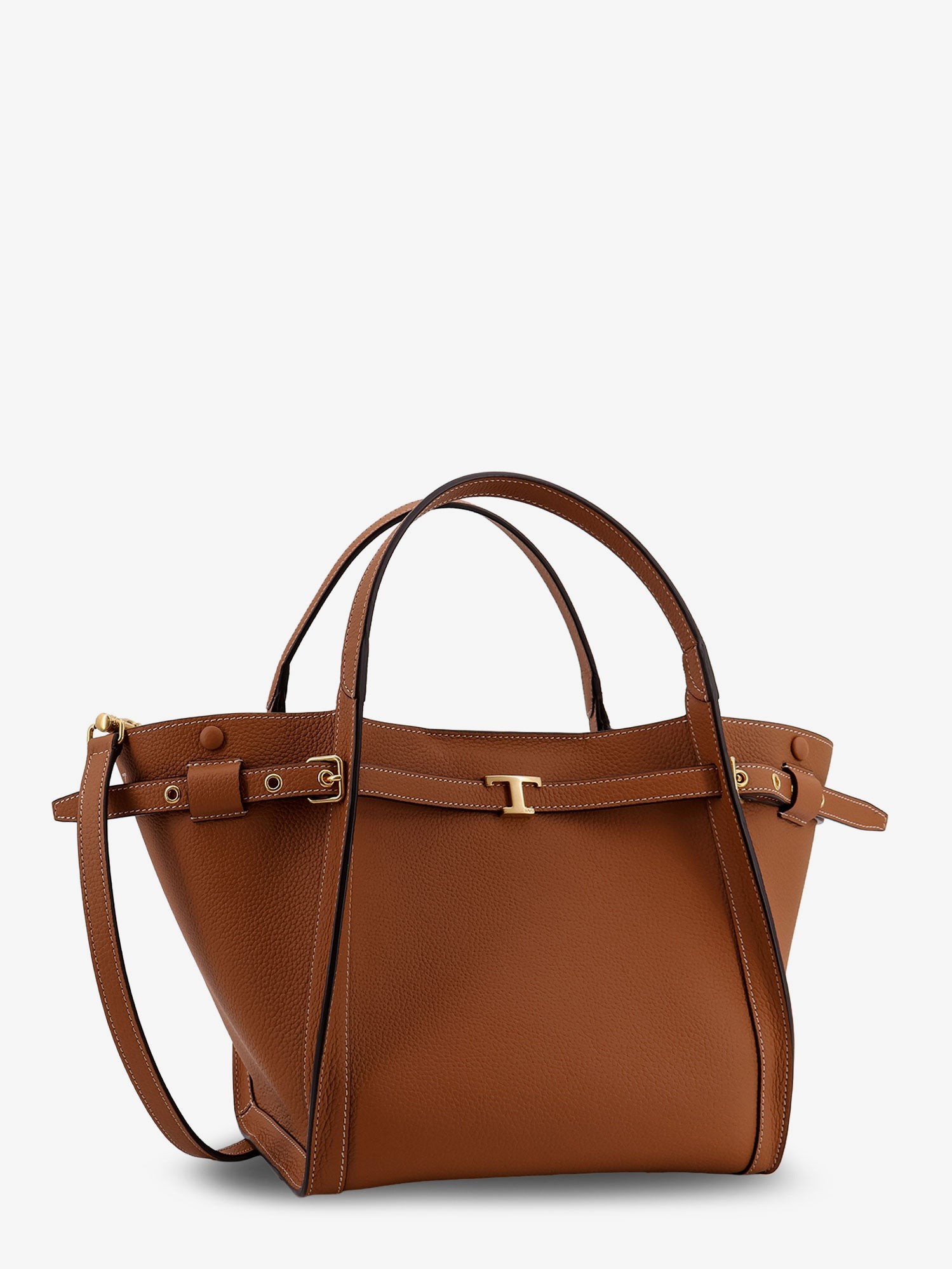 Hammered leather shopping bag - Image 3