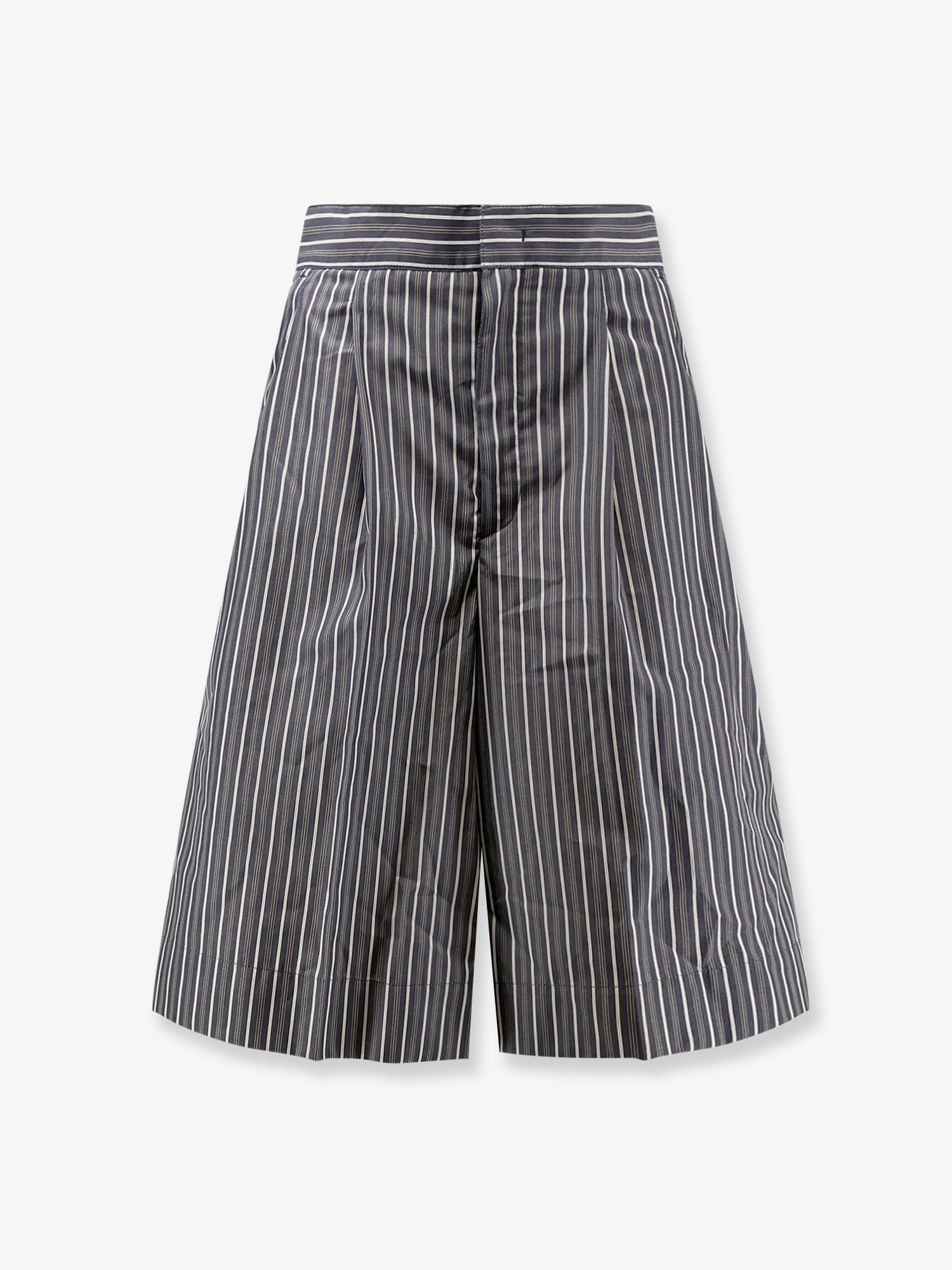 Henna striped cotton bermuda shorts