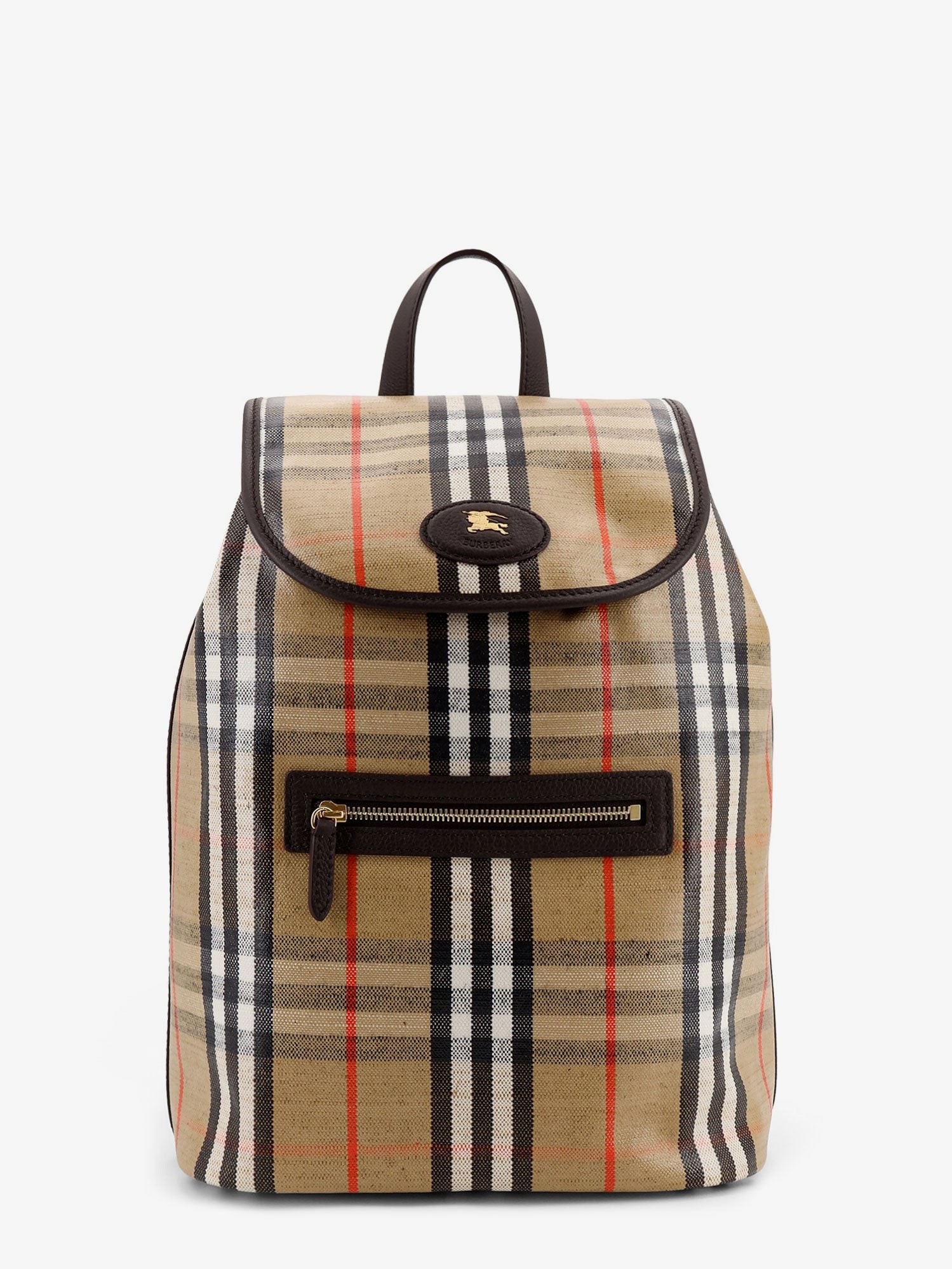 Highlands coated canvas backpack with front logo