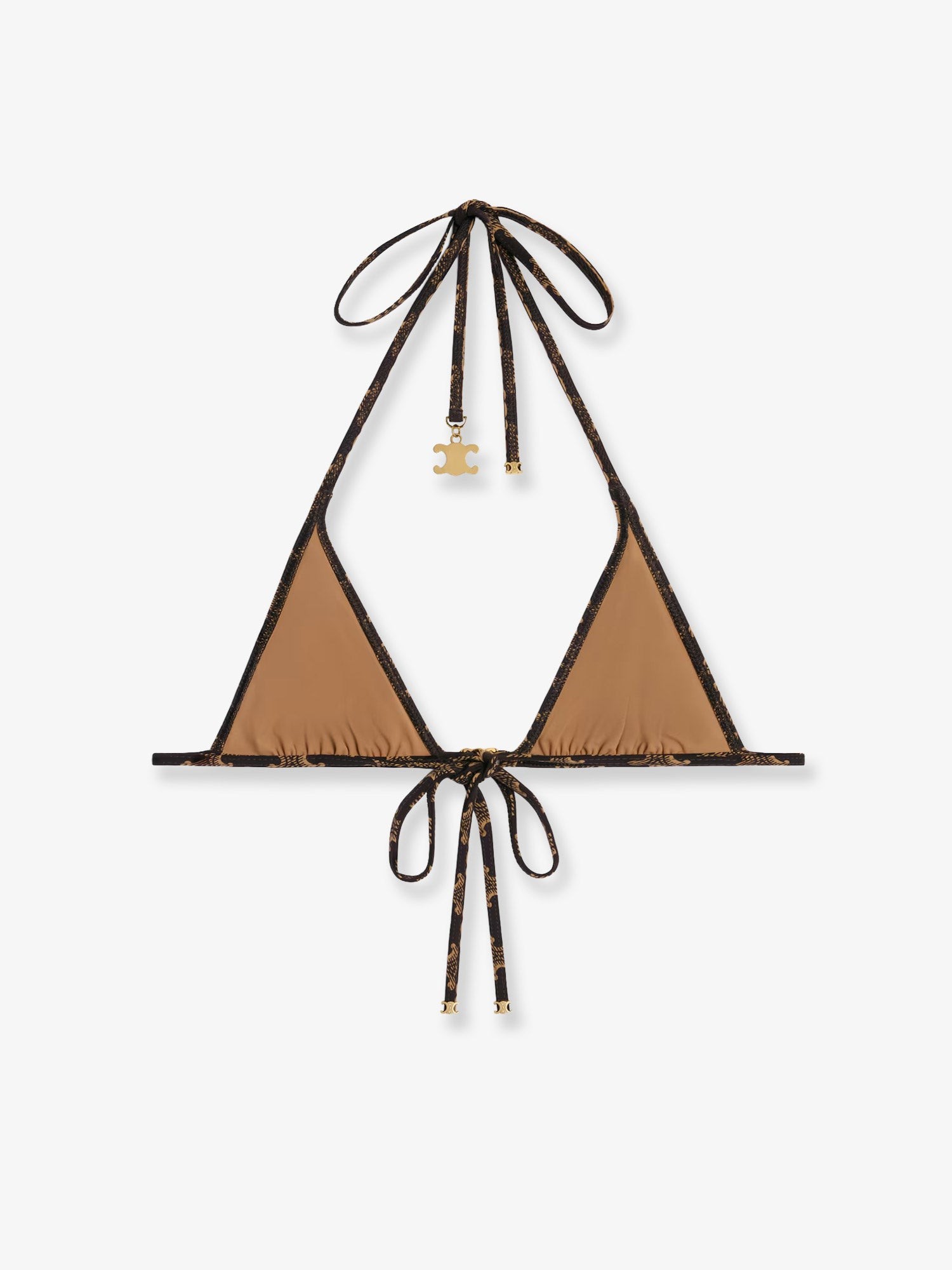 Jersey bikini top with monogram print - Image 3