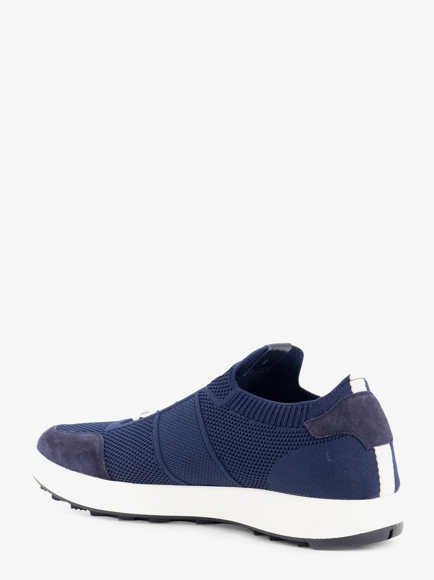 Knitted fabric sneakers with suede inserts - Image 3