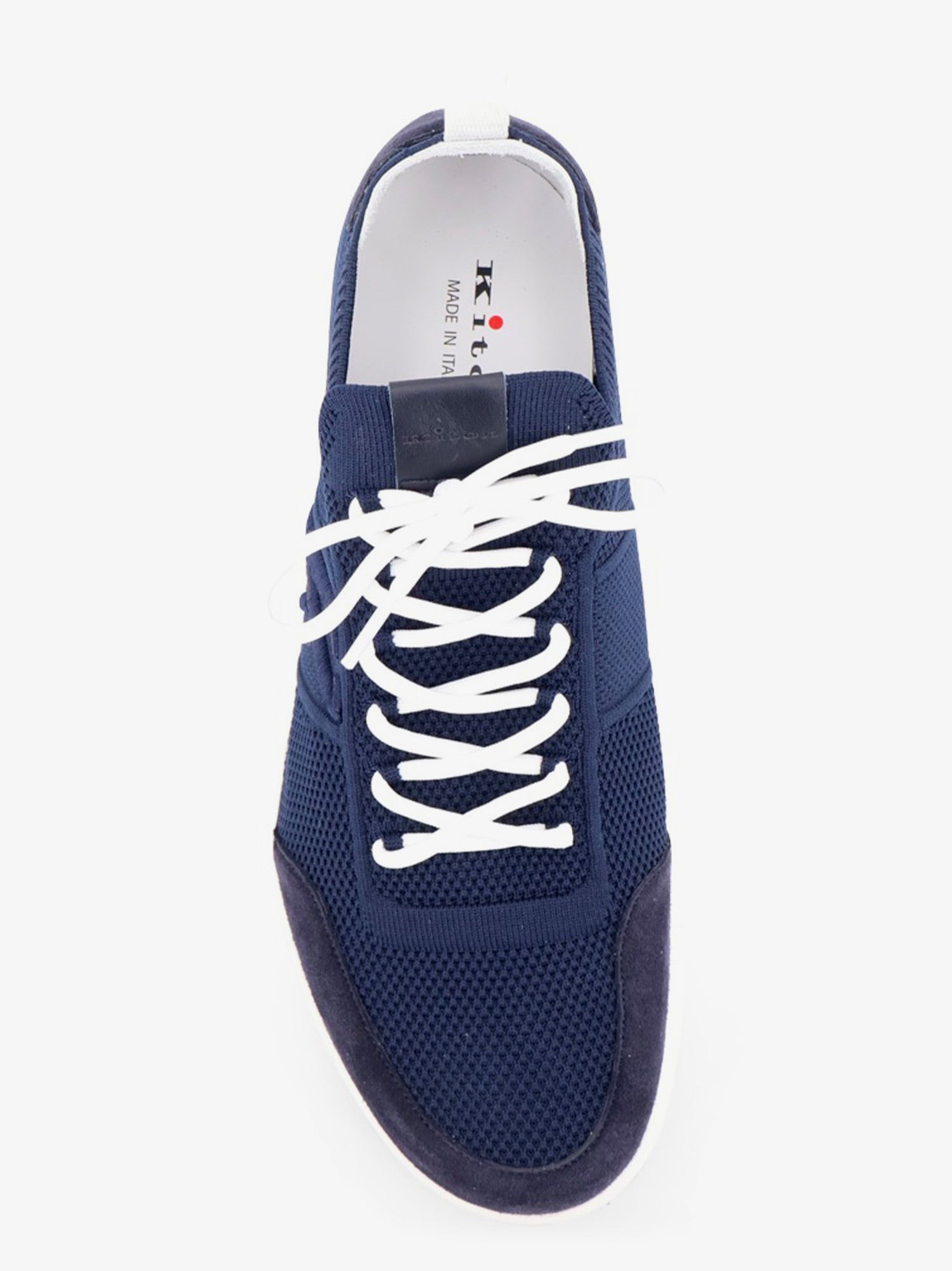 Knitted fabric sneakers with suede inserts - Image 5
