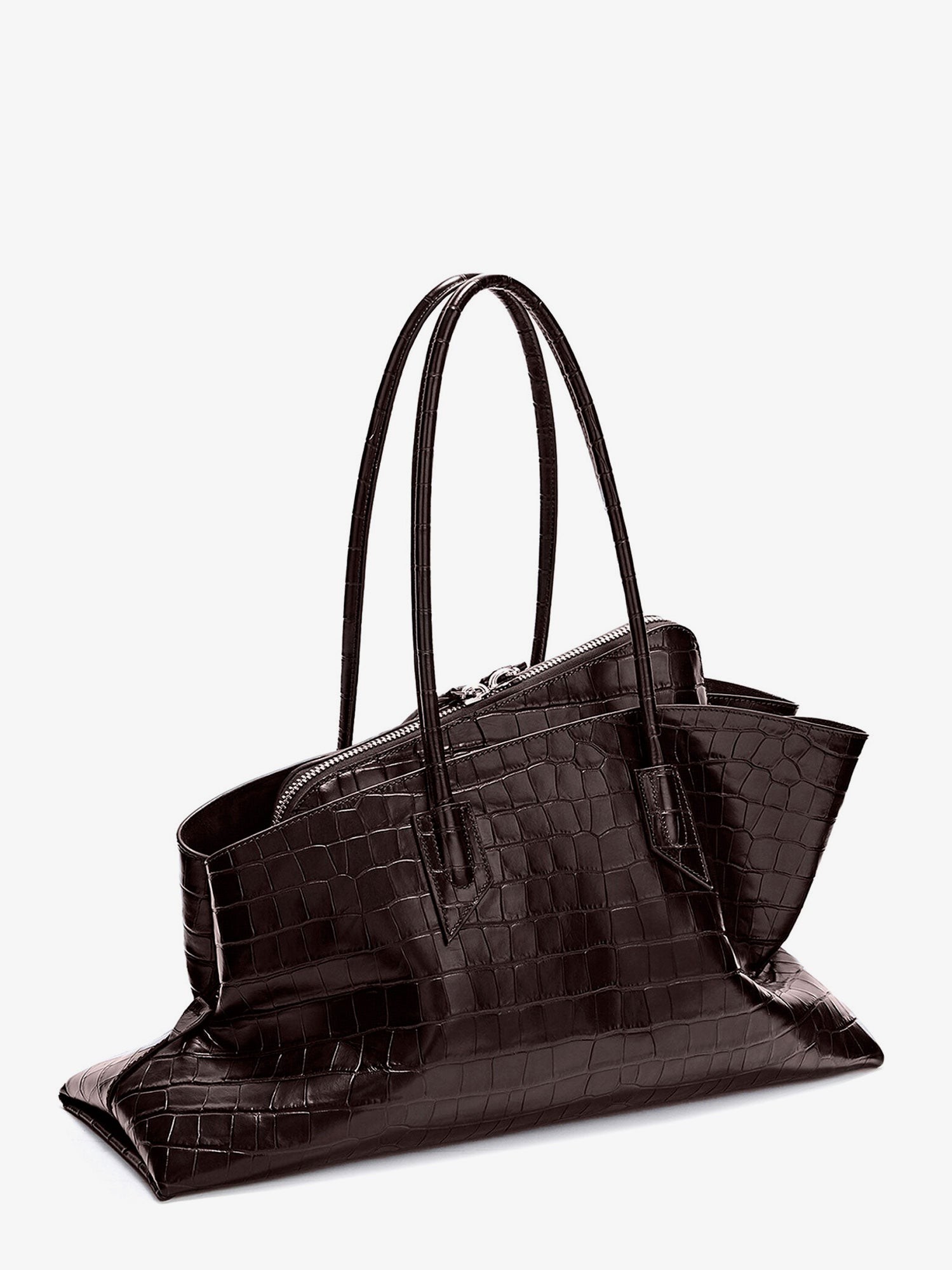 La Passeggiata Medium croc-effect leather shoulder bag - Image 3