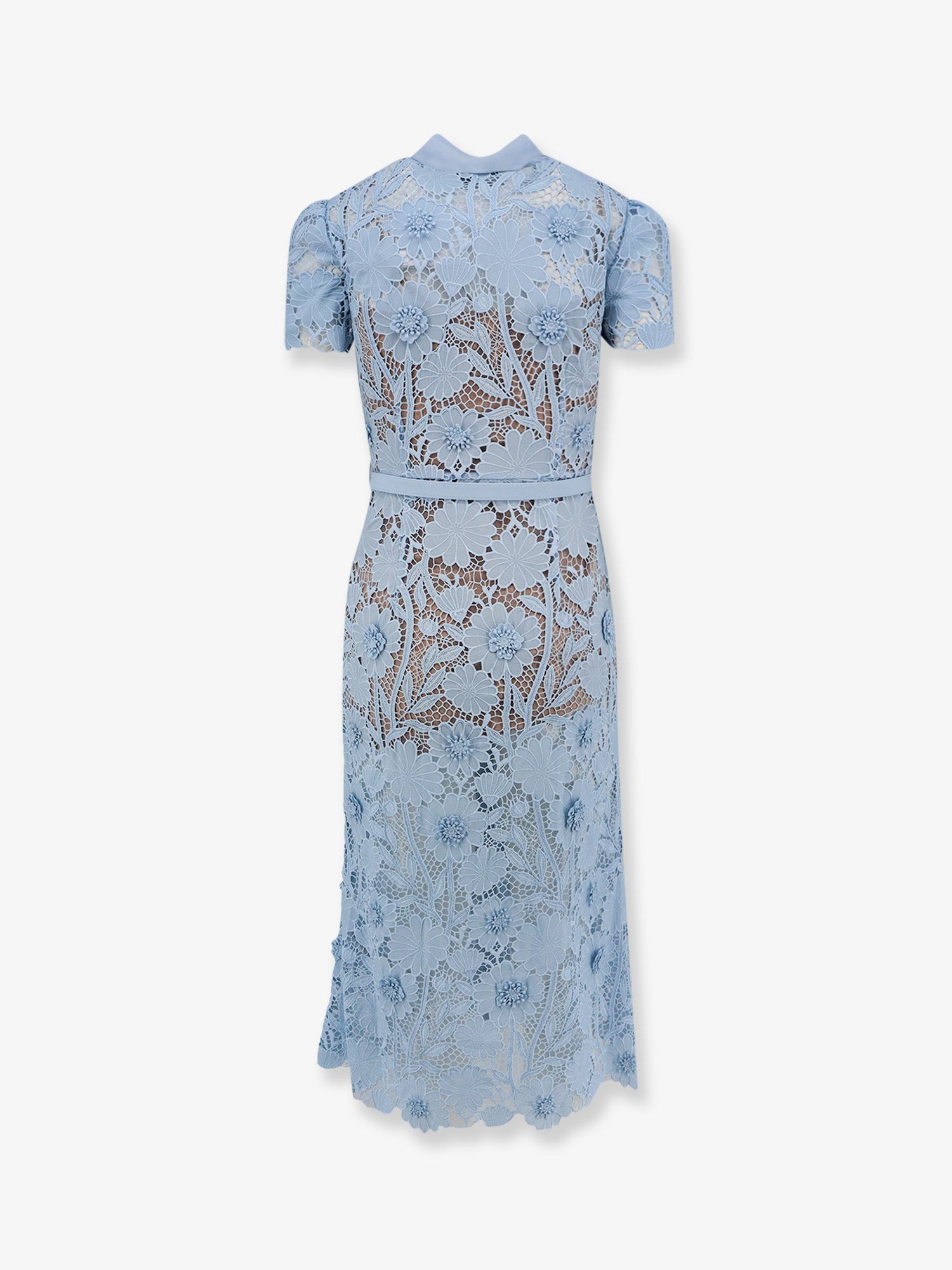 Lace dress with belt - Image 2
