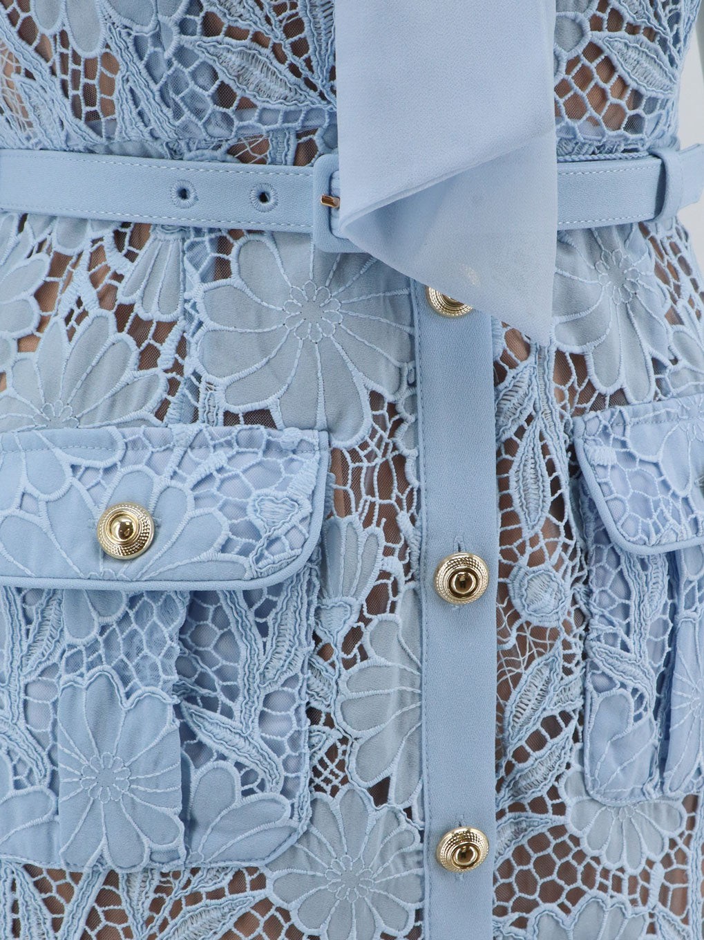 Lace dress with belt - Image 3