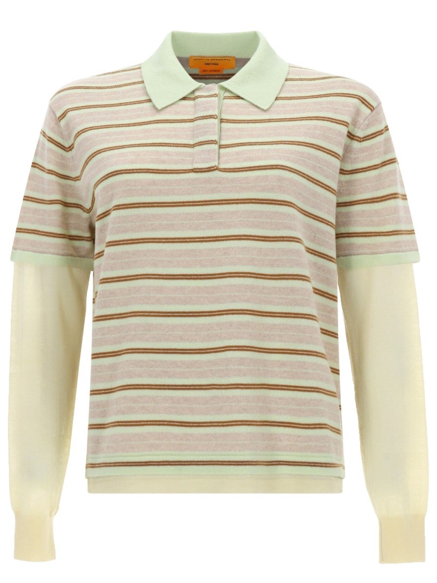 "LAYERED STRIPE RUGBY" POLO SHIRT