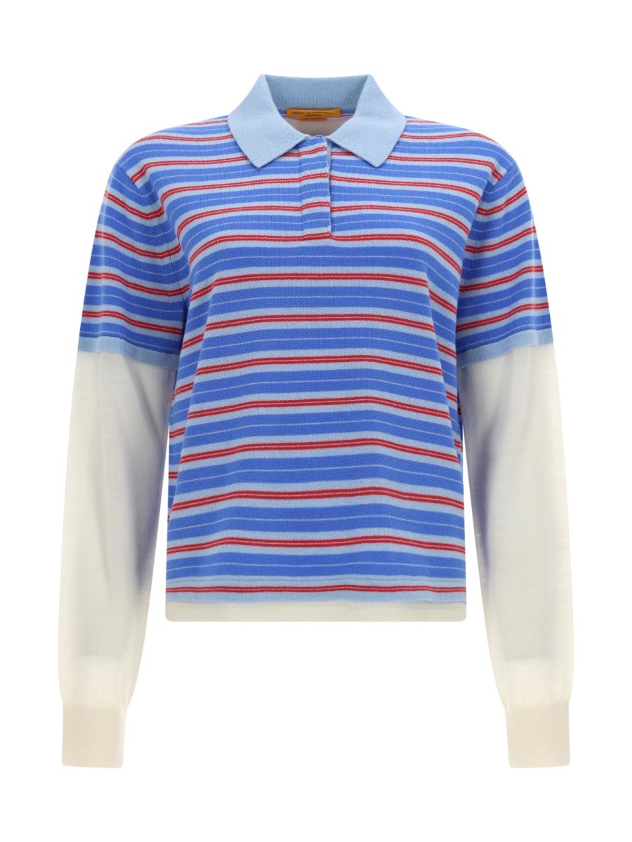 "LAYERED STRIPE RUGBY" POLO SHIRT