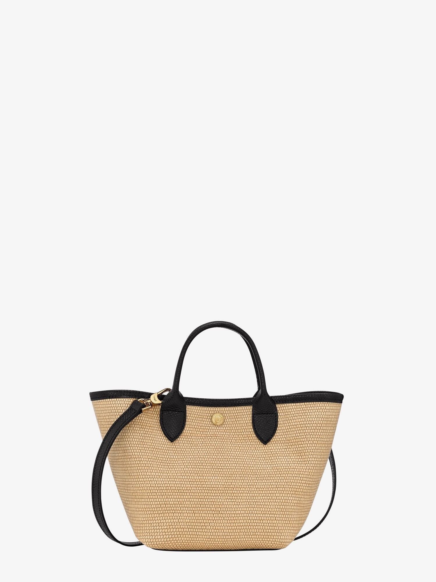 Le Panet Pliage XS raffia and leather crossbody bag - Image 2