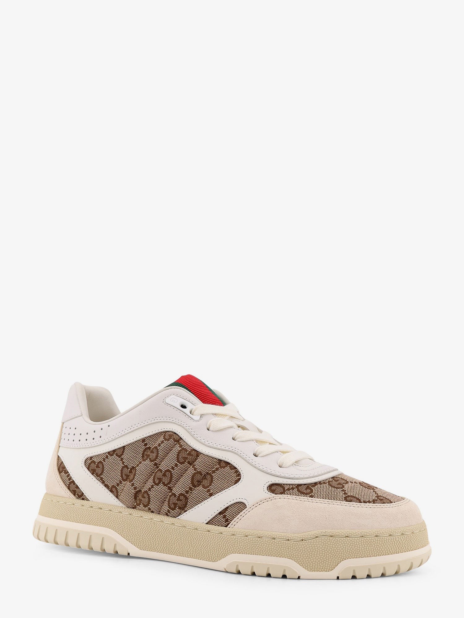 Leather and suede Low-top Re-Web sneakers with GG Supreme fabric inserts - Image 2