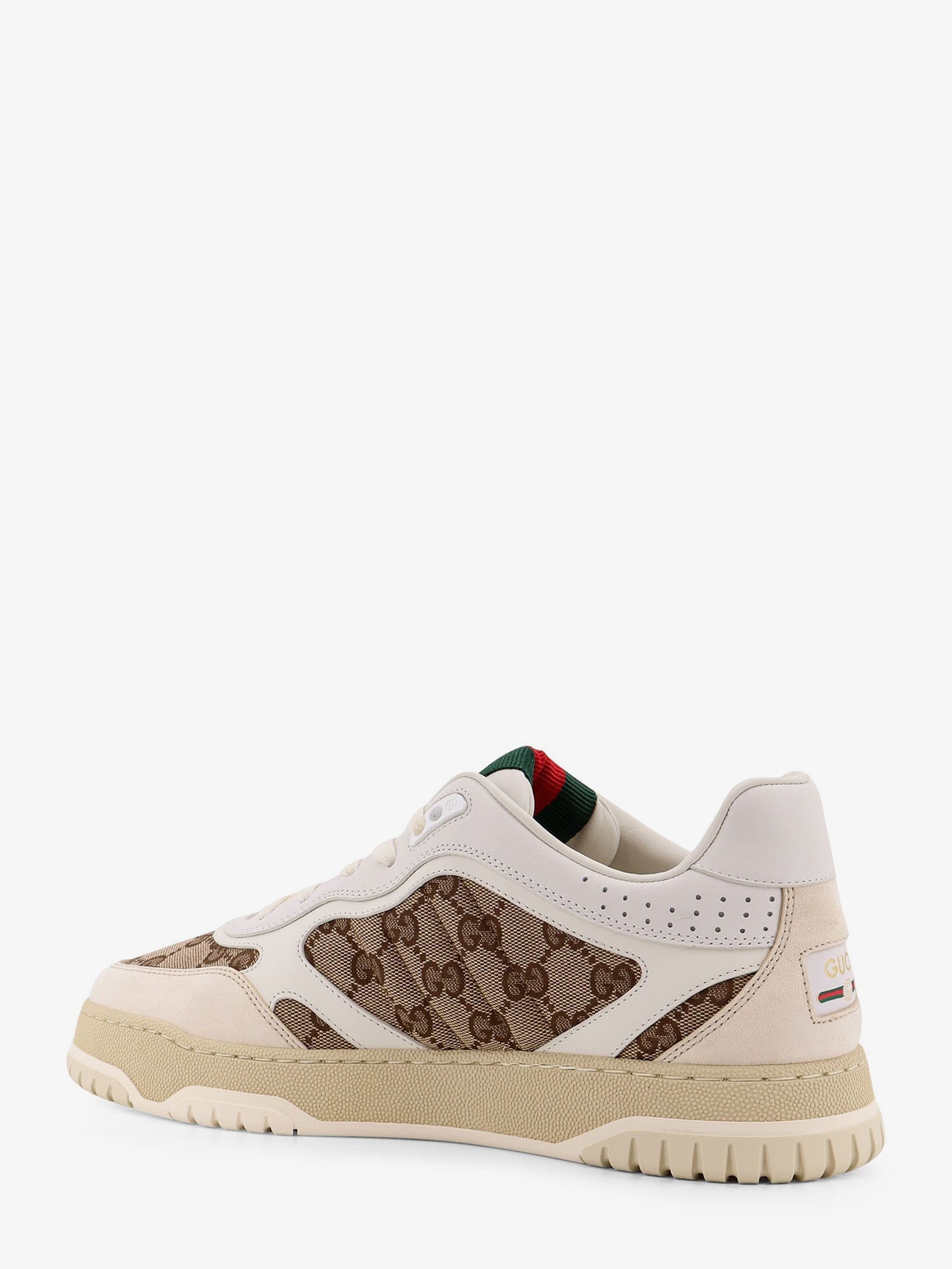 Leather and suede Low-top Re-Web sneakers with GG Supreme fabric inserts - Image 3