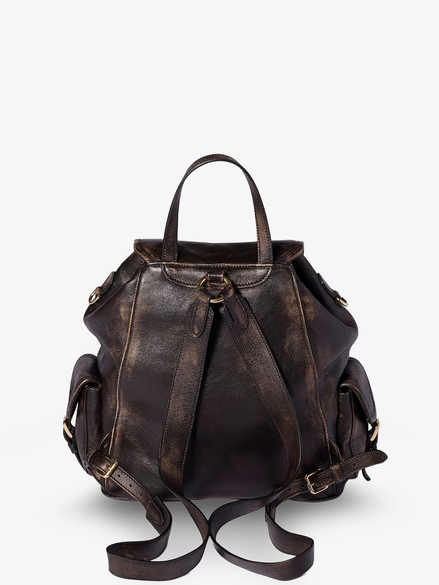 Leather backpack with a vintage effect - Image 2