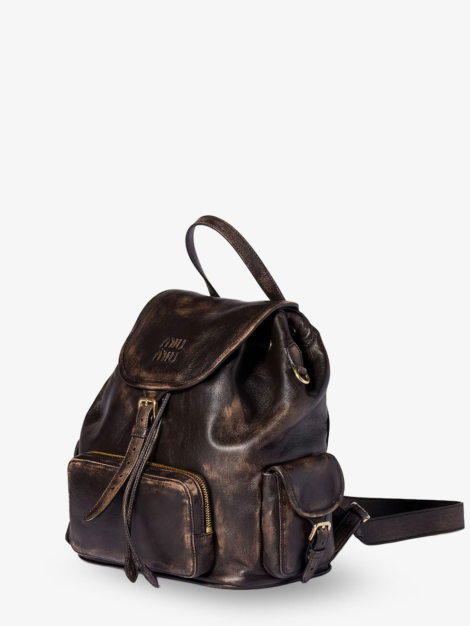 Leather backpack with a vintage effect - Image 3
