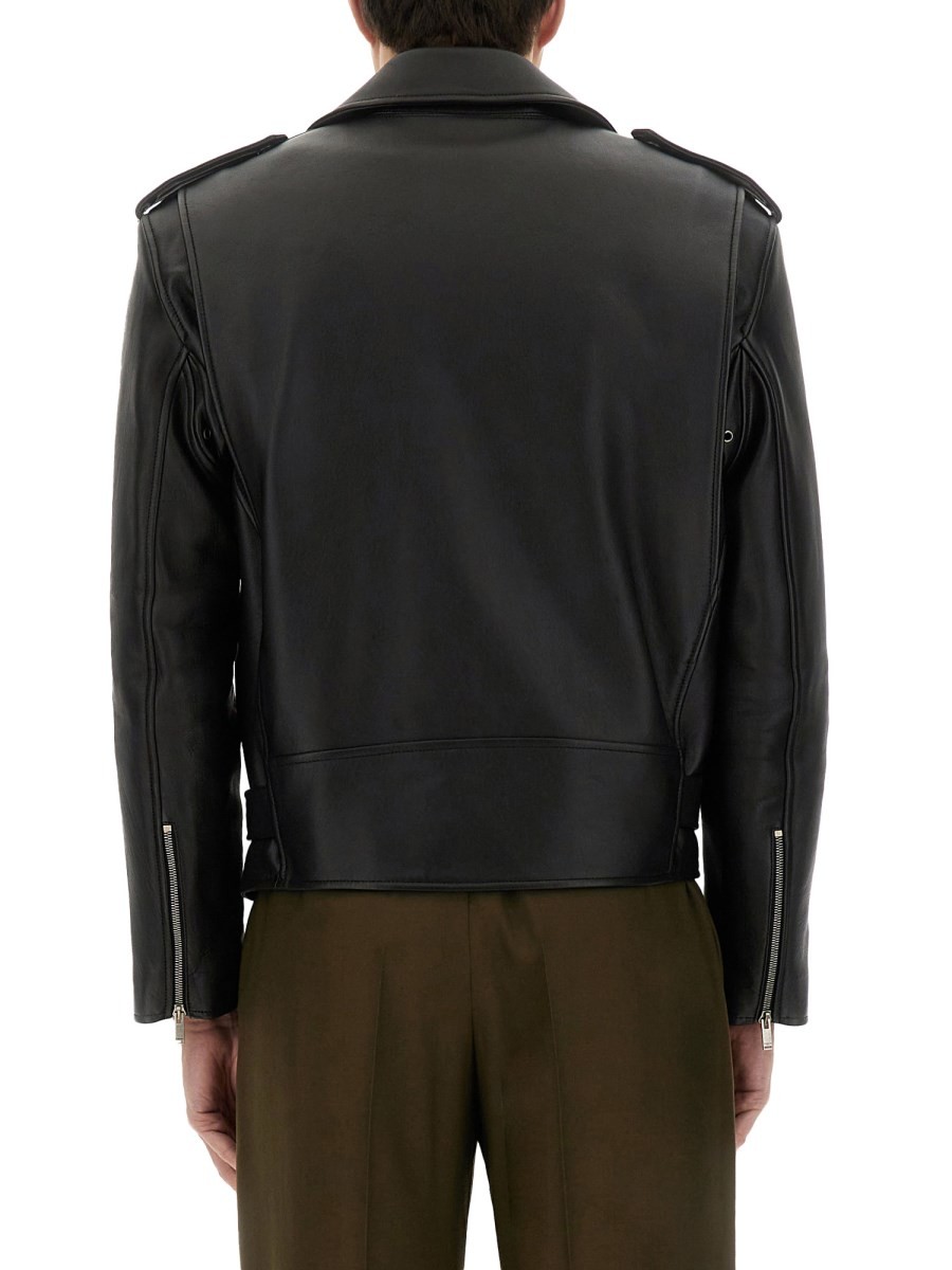LEATHER BIKER JACKET - Image 3