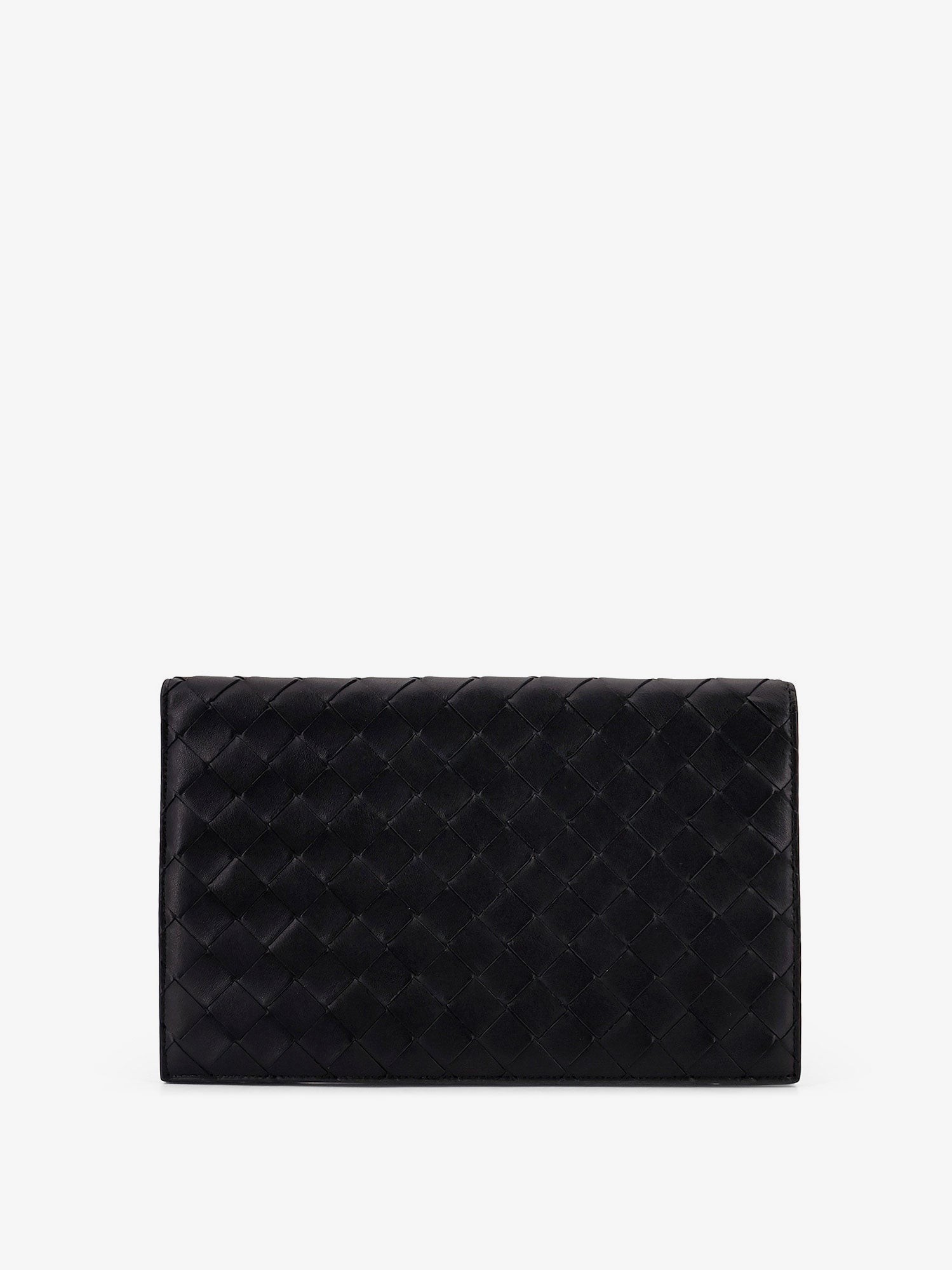Leather clutch bag with Intrecciato motif - Image 2