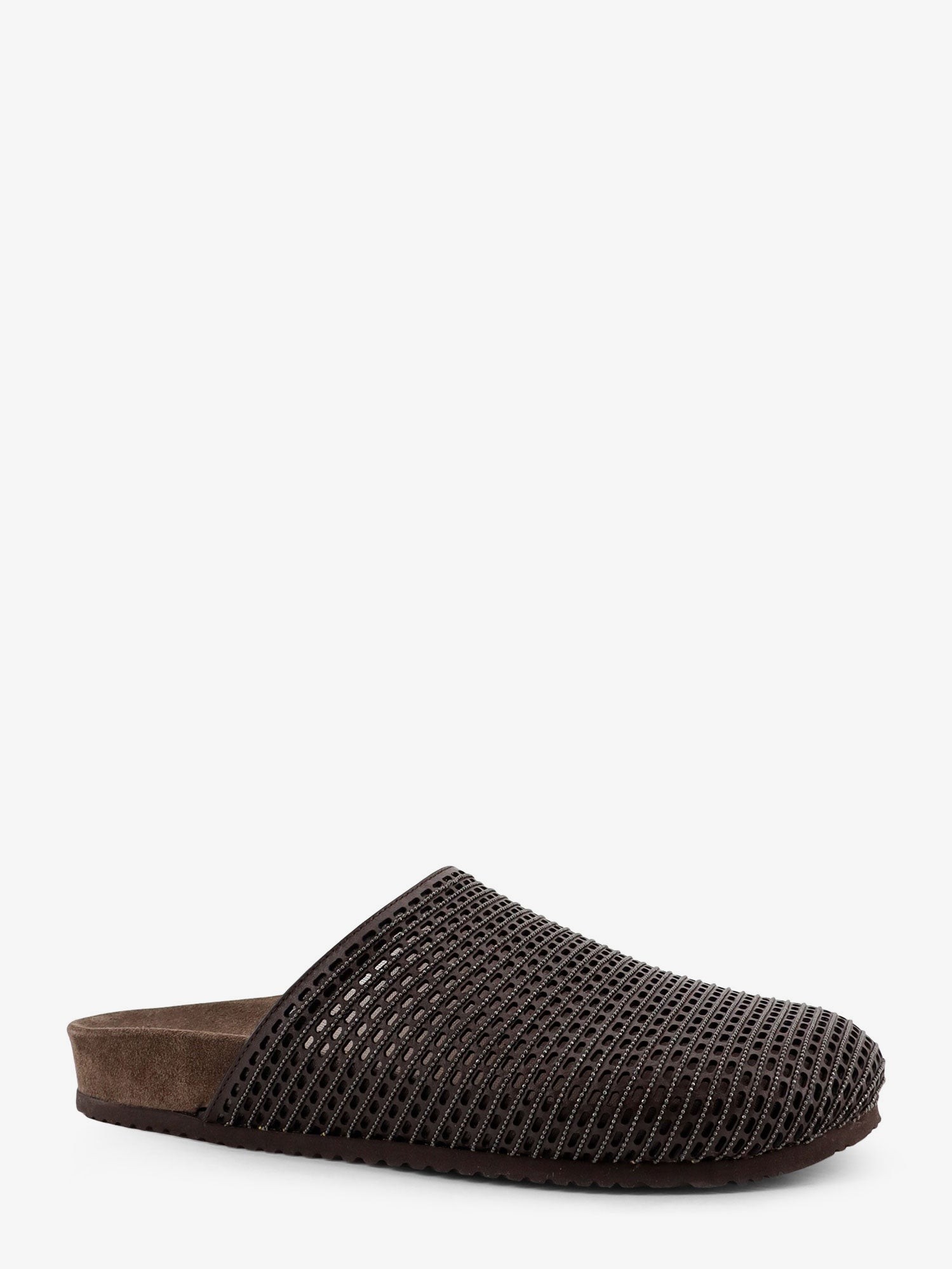 Leather sandals with Precious Net detail - Image 2