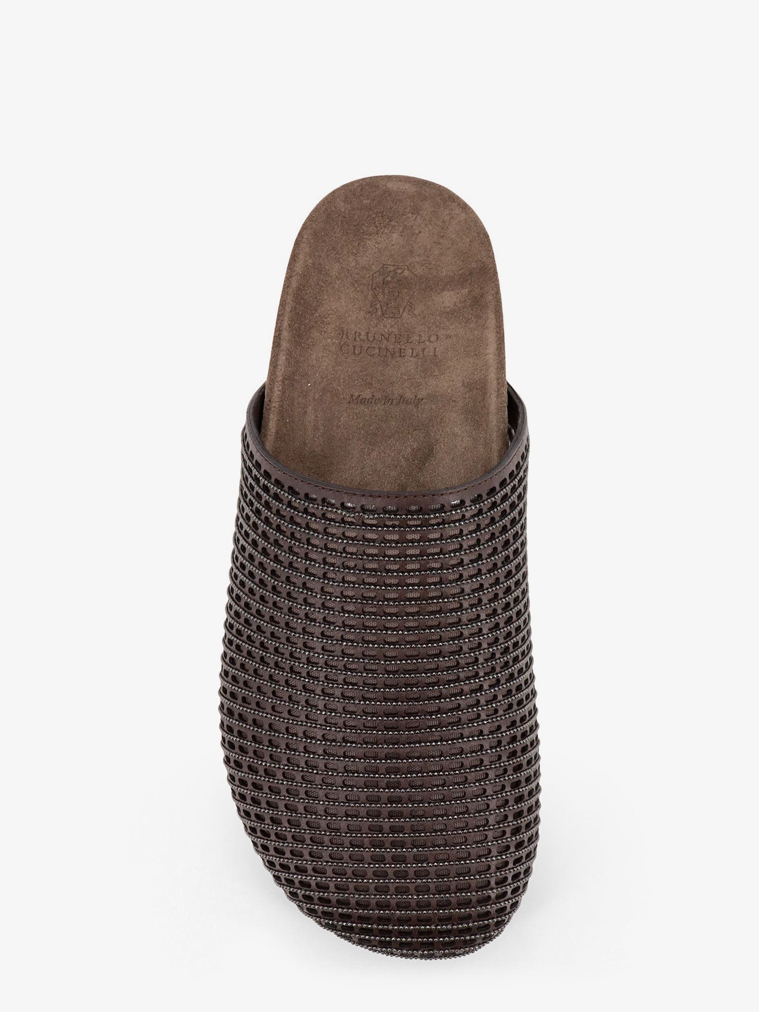Leather sandals with Precious Net detail - Image 5
