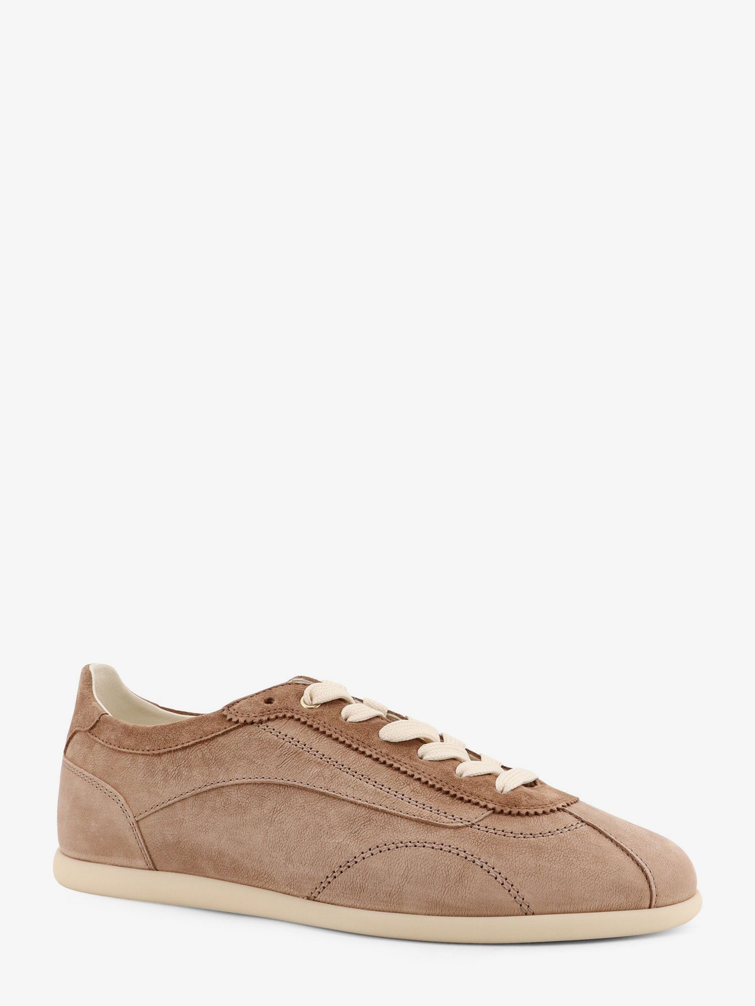 Leather sneakers with stitching detail - Image 2