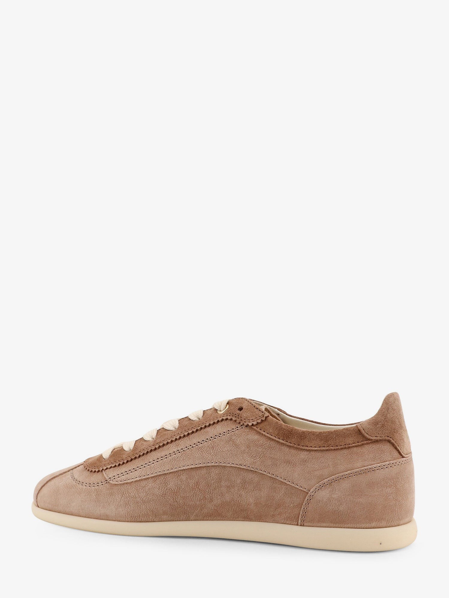 Leather sneakers with stitching detail - Image 3