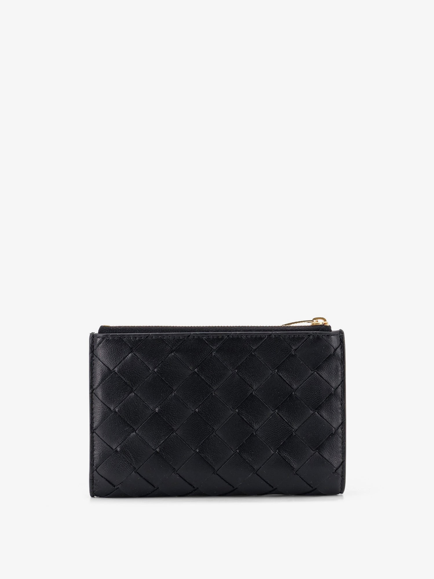 Leather wallet with Intrecciato pattern - Image 2