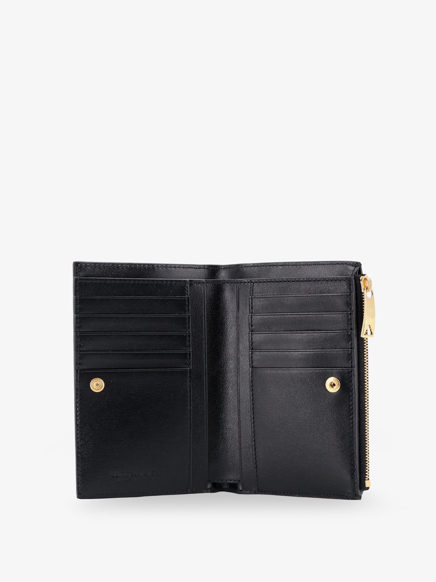 Leather wallet with Intrecciato pattern - Image 3