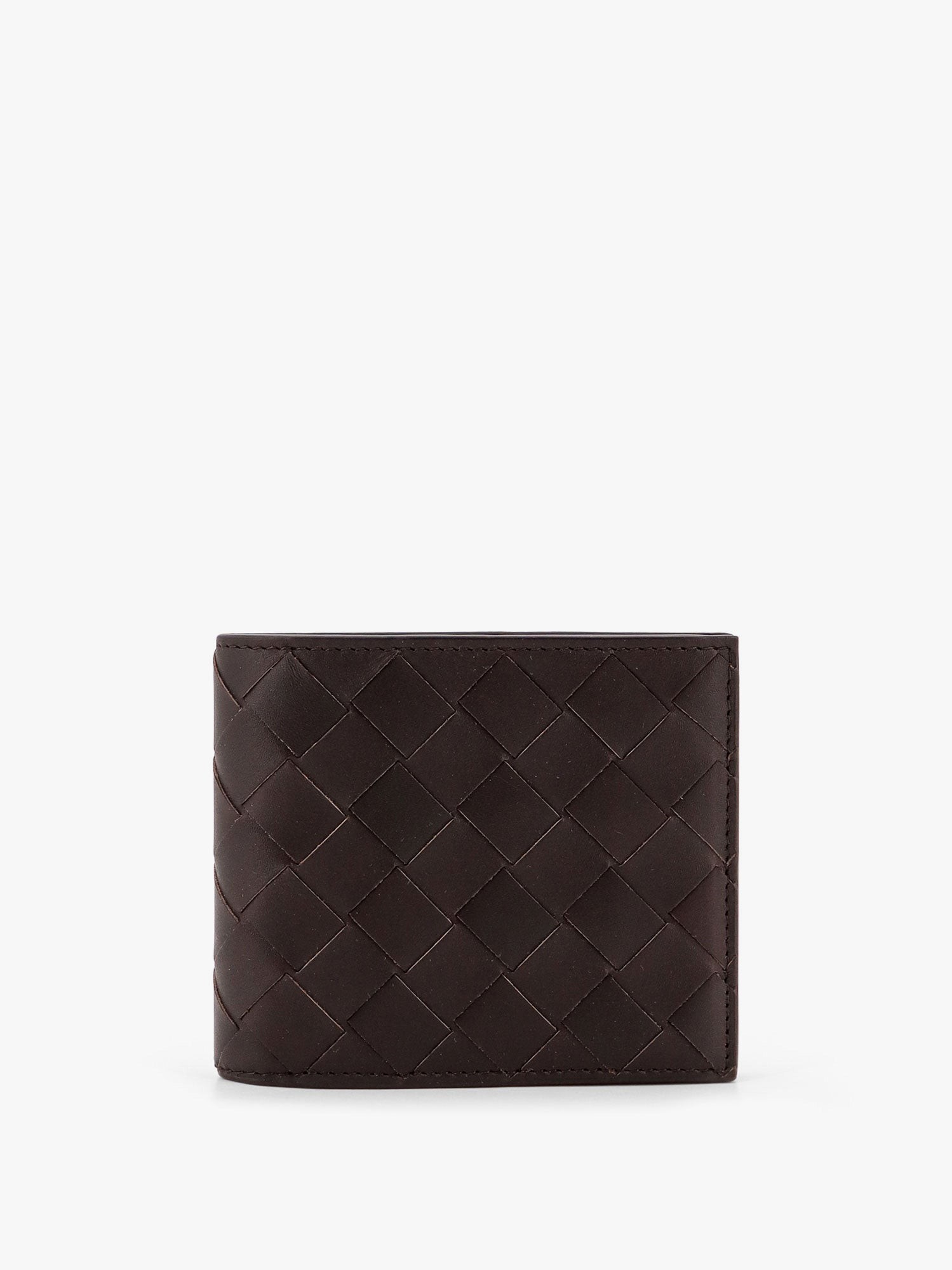 Leather walllet with Intrecciato motif