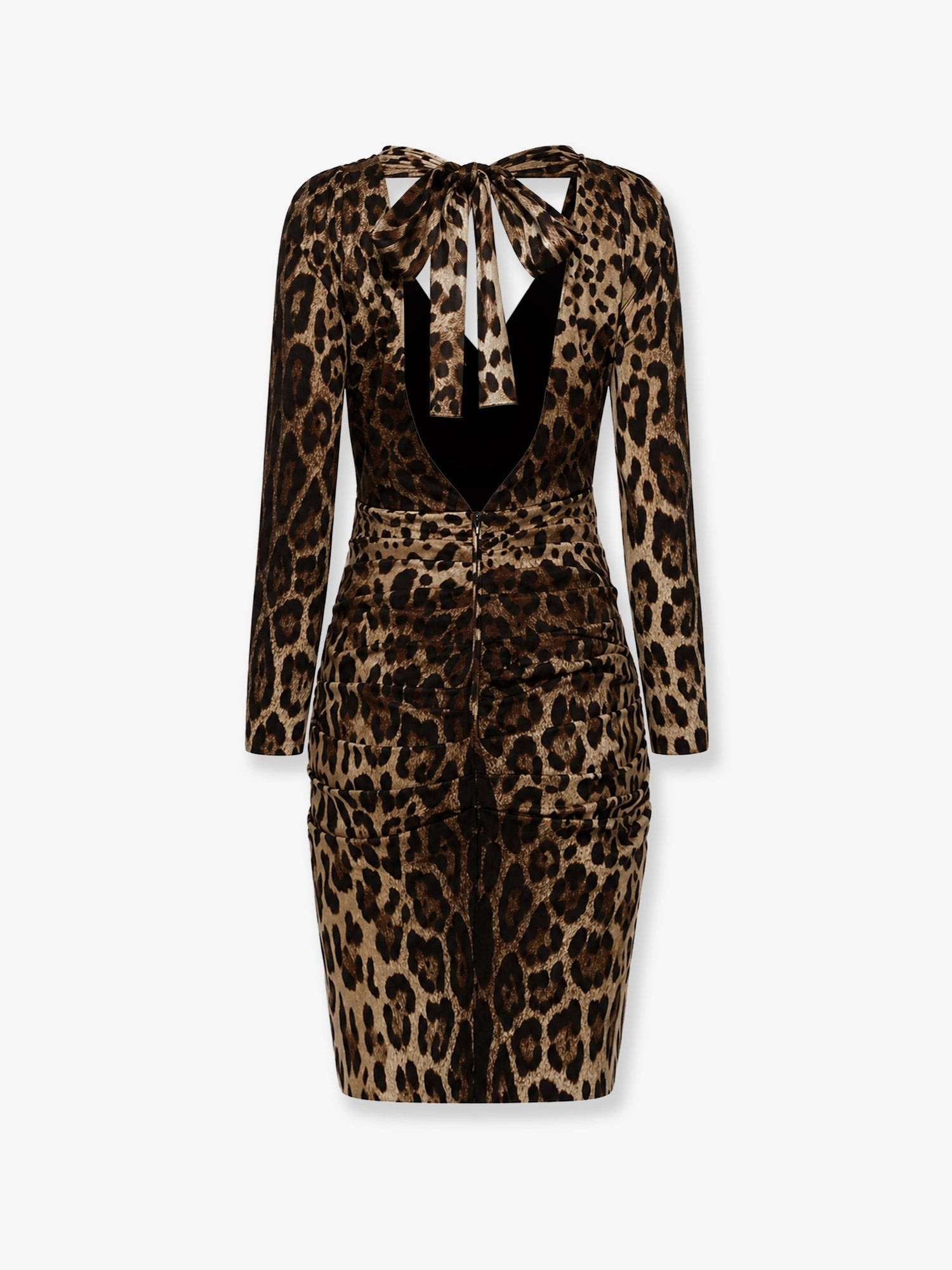 Leopard print short charmeuse dress - Image 2