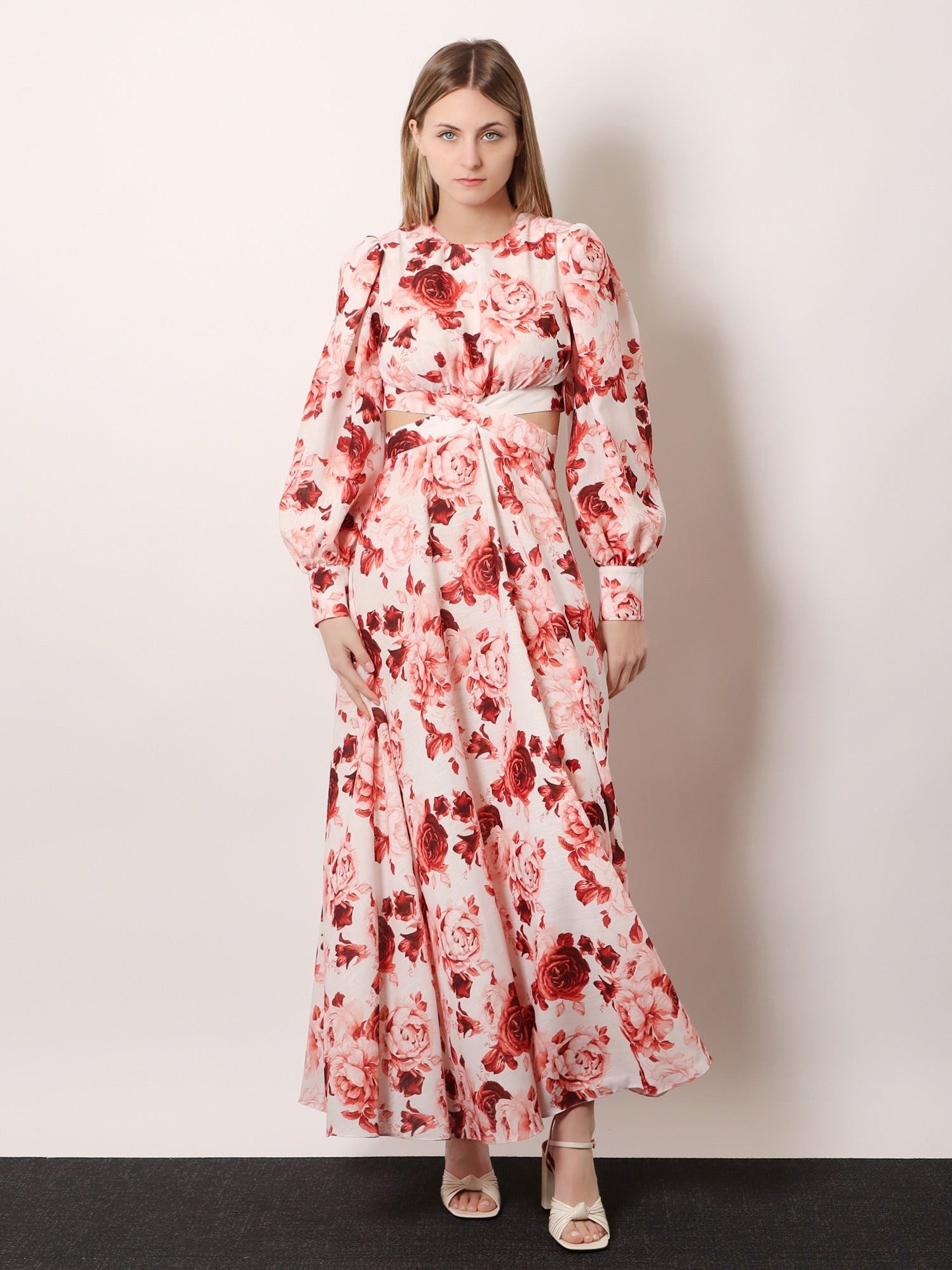 Linen and cotton blend long dress - Image 2