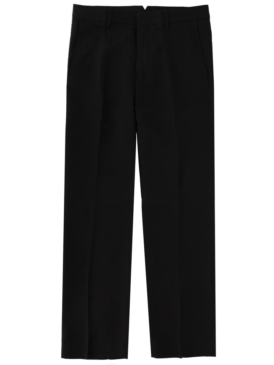 LINEN BLEND STRAIGHT PANTS