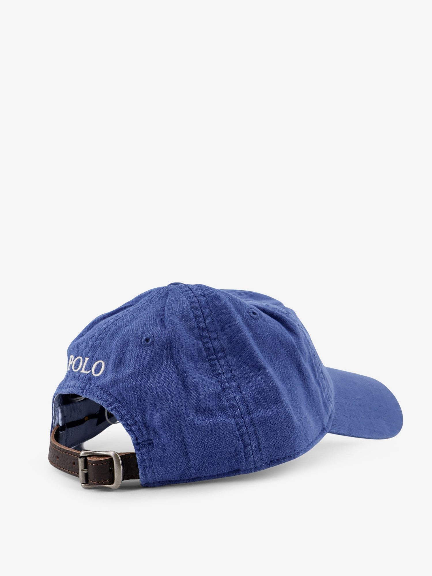 Linen hat with embroidered logo on the front - Image 3